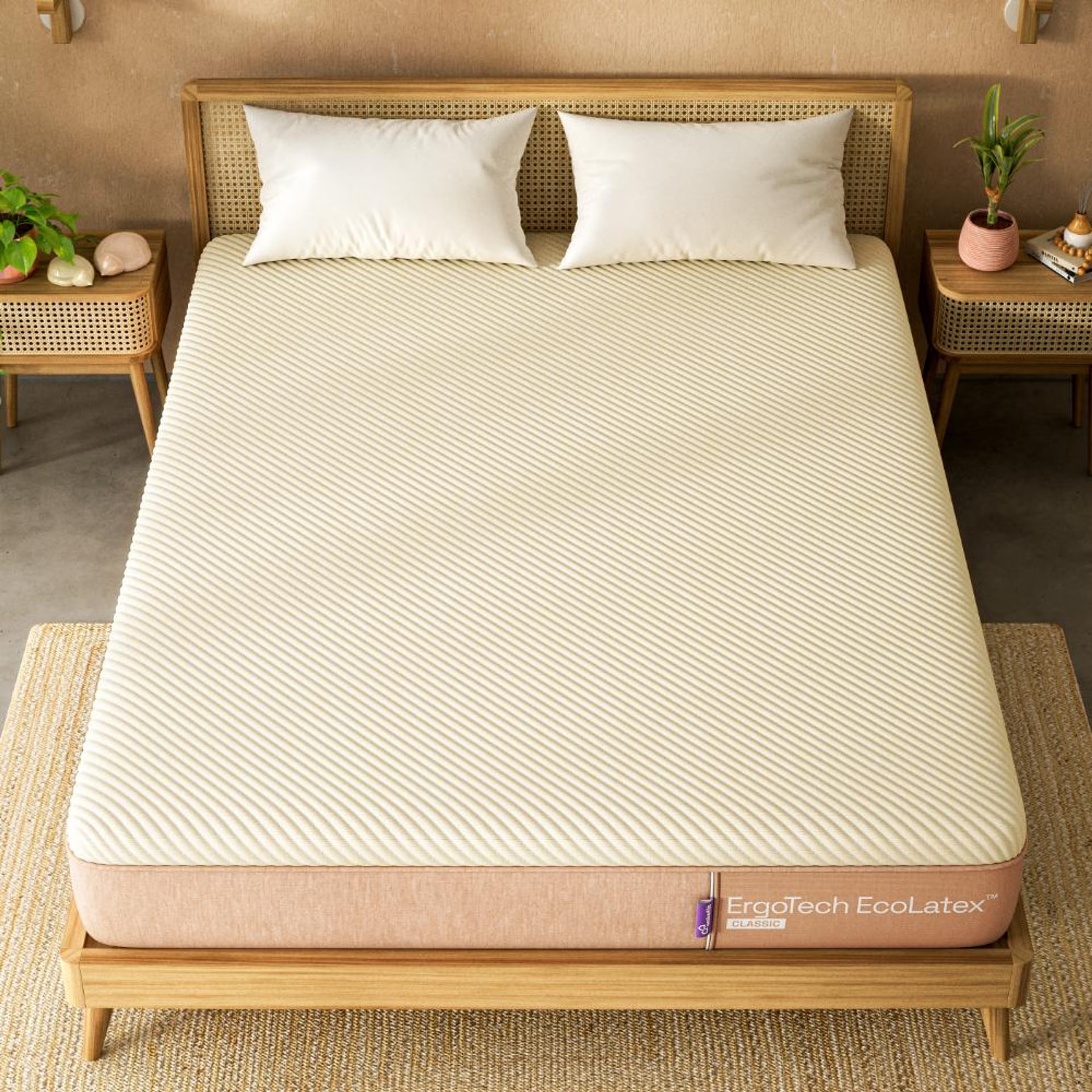 Home 44 Wakefit ErgoTech EcoLatex Classic Mattress Custom - 96" x 78" x 10" - 2.44m x 1.98m x 25.4cm