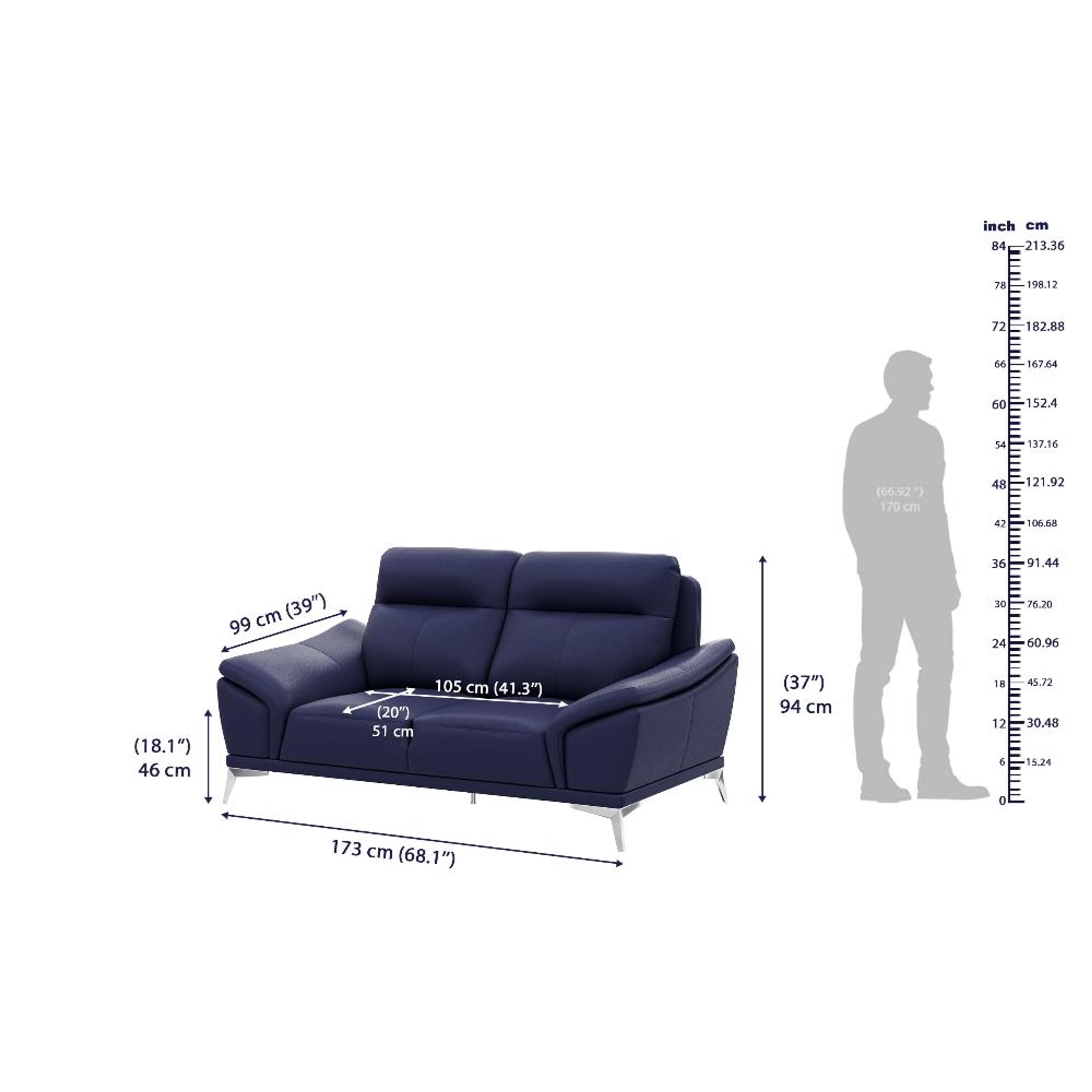 Wakefit Tahiti Sofa set (3+2) Seater Regular, Set (3+2), Blue 9 Wakefit Tahiti Sofa set (3+2) Seater Regular, Set (3+2), Blue