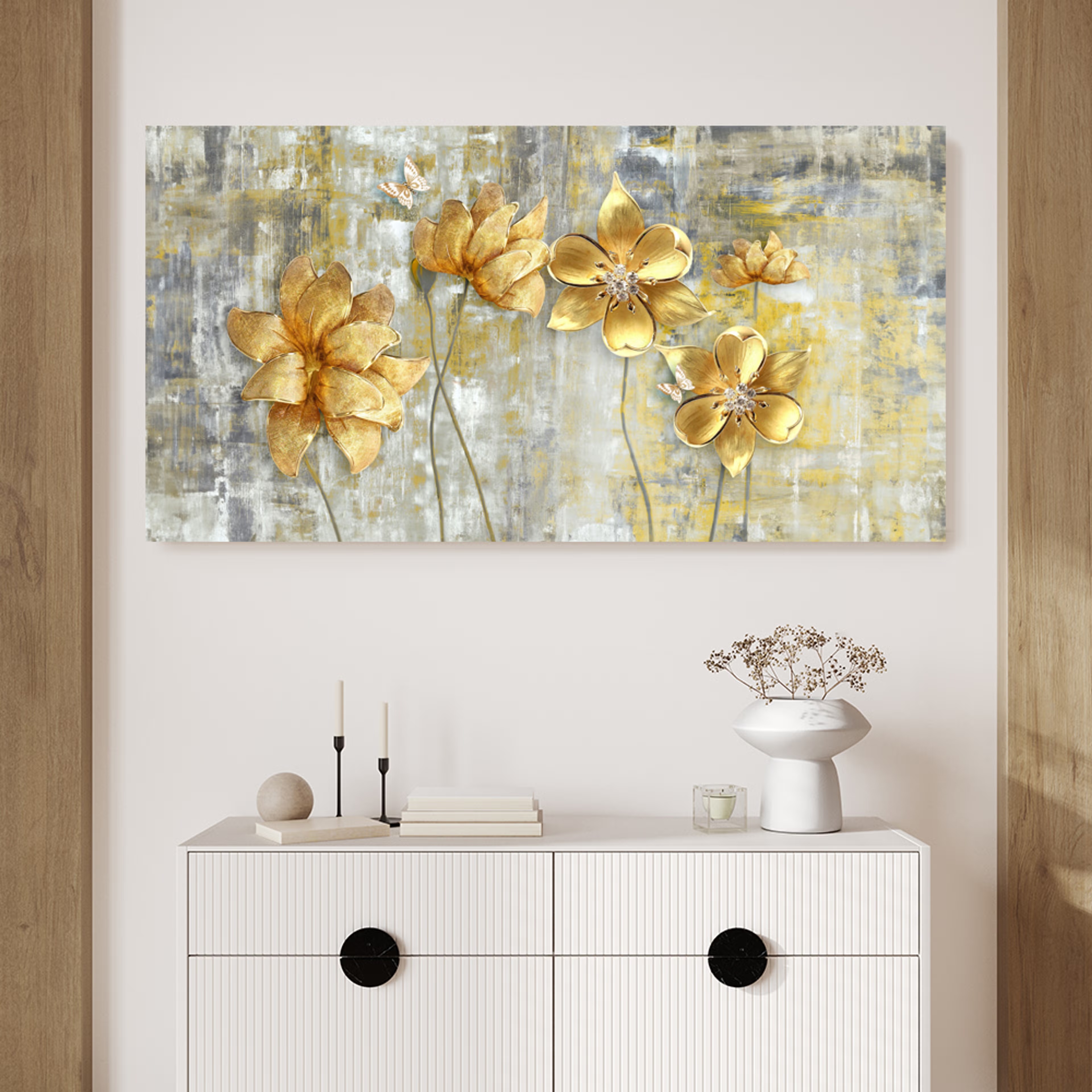 Canvas Wall Painting | 48x24 Inch | Set of 1 | For Living Room, Bedroom & Office Decor | Gifting Option | Whispering Breeze 48 inch, Set of 1