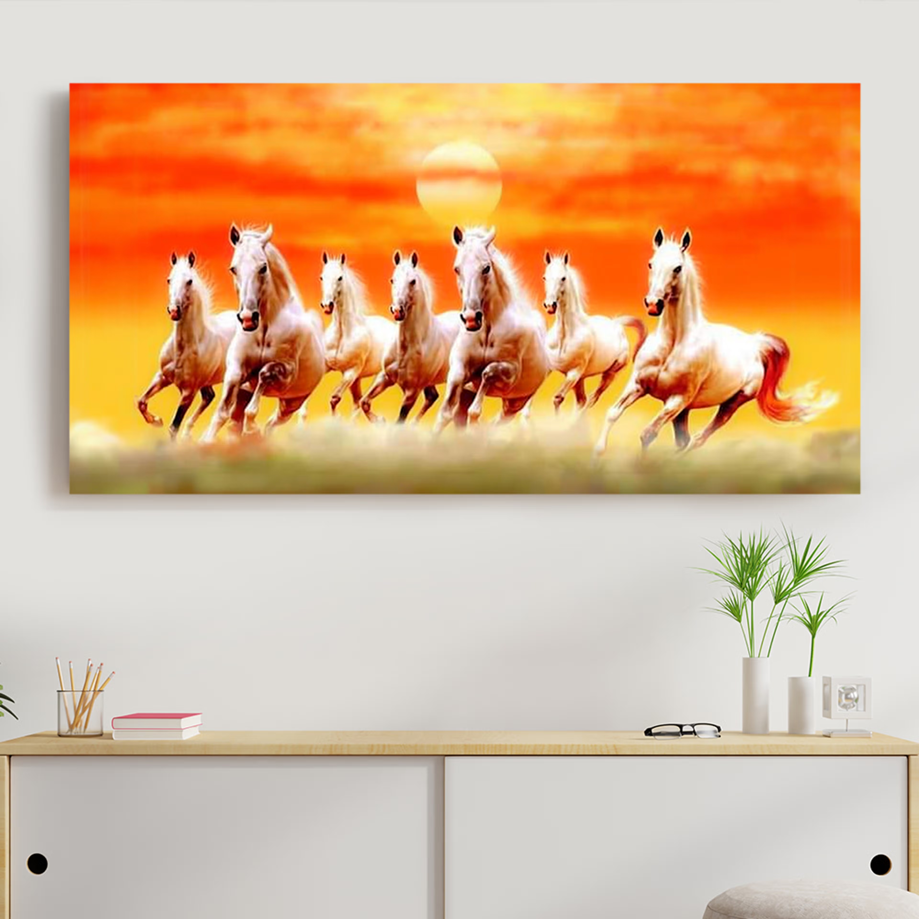 Canvas Wall Painting | 48x24 Inch | Set of 1 | For Living Room, Bedroom & Office Decor | Gifting Option | Luminous Horizon 48 inch, Set of 1