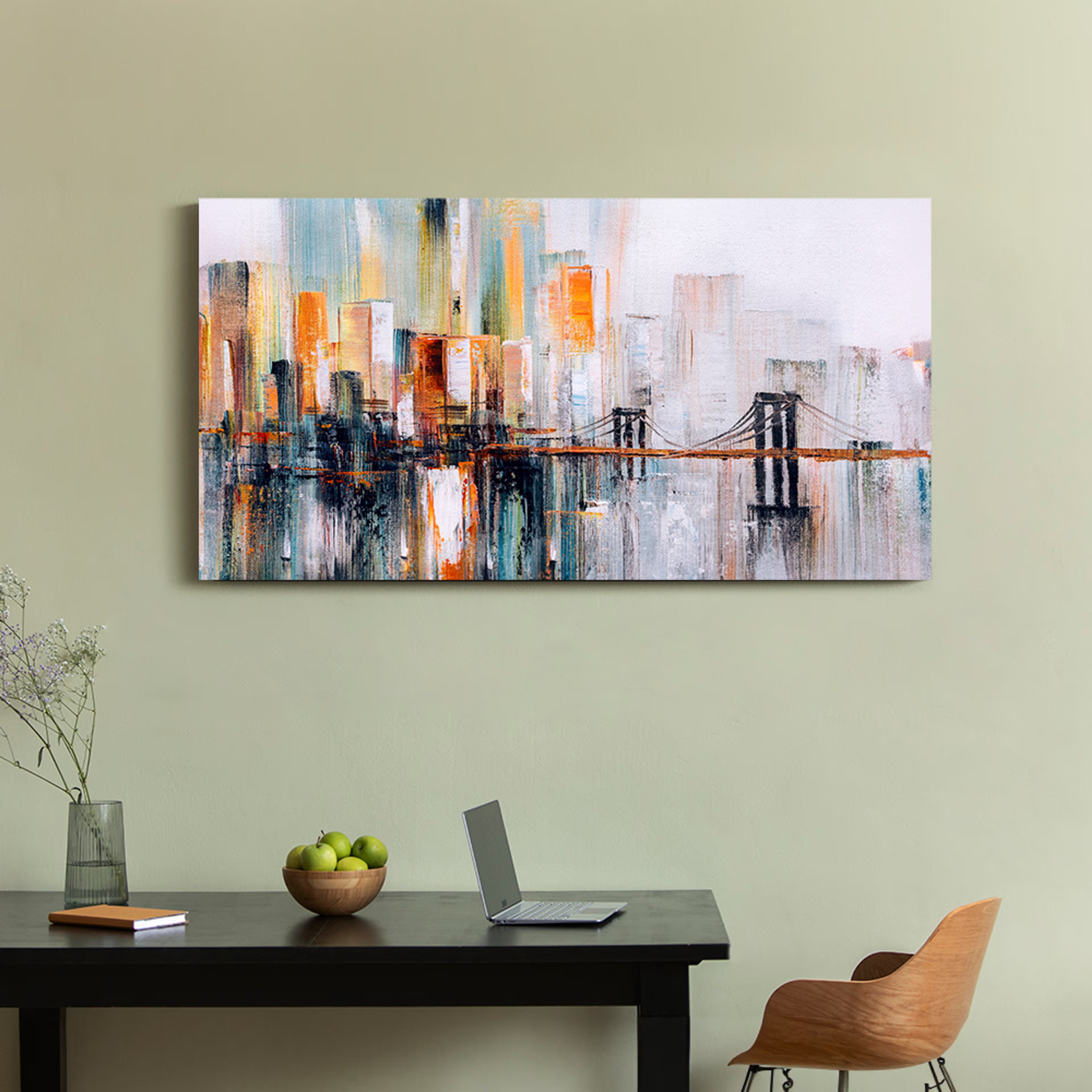 Home 34 Canvas Wall Painting | 48x24 Inch | Set of 1 | For Living Room, Bedroom & Office Decor | Gifting Option | Tranquil Essence 48 inch, Set of 1
