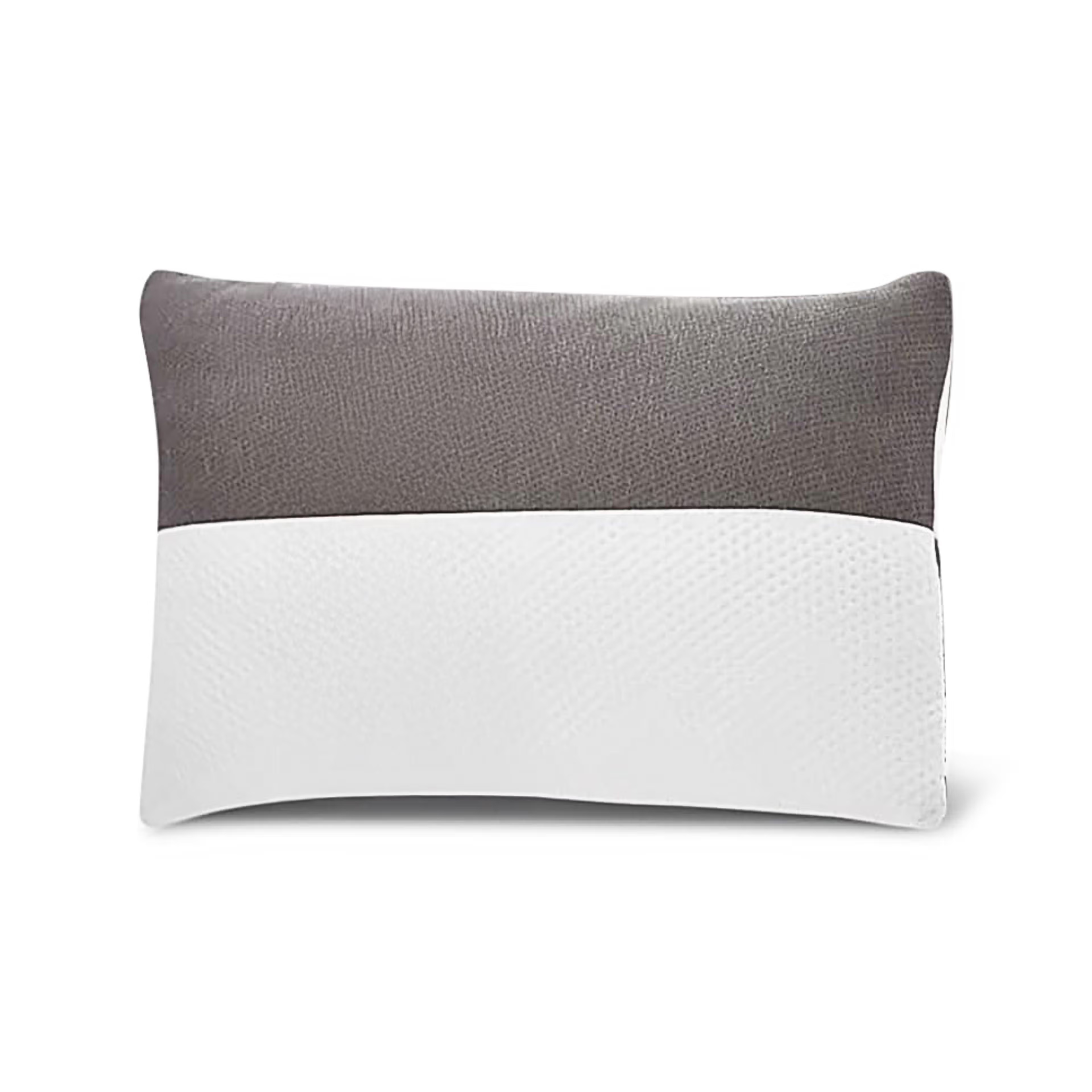Home 25 Sleeping Pillow | Set Of 1 | Height Adjustable | Standard Size 27X16 inch | Soft & Fluffy | Free Extra Filling 150 Grms | White & Grey Standard, Single