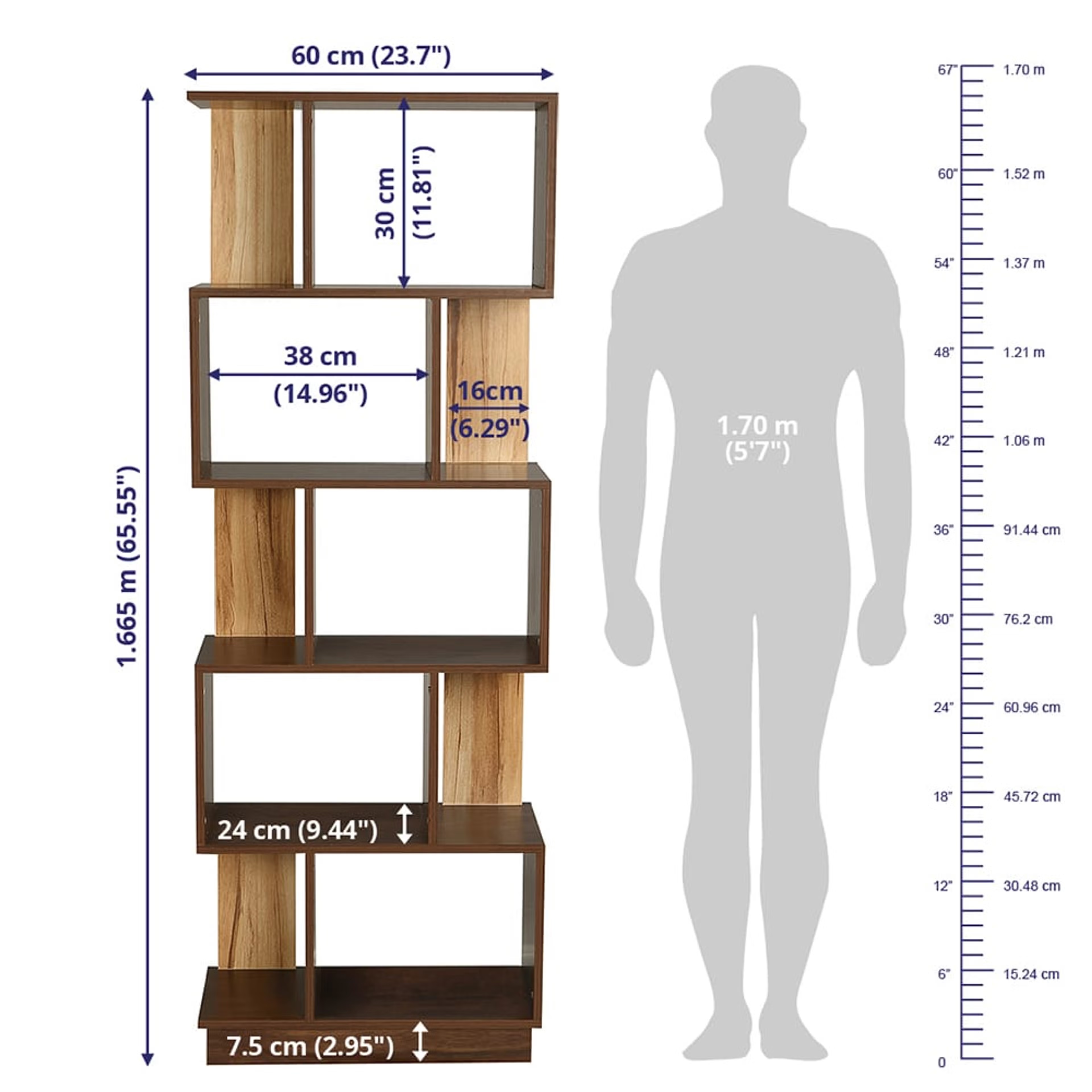 Wakefit Plath Bookshelf (5 Shelves) 5 Shelves 7 Wakefit Plath Bookshelf (5 Shelves) 5 Shelves
