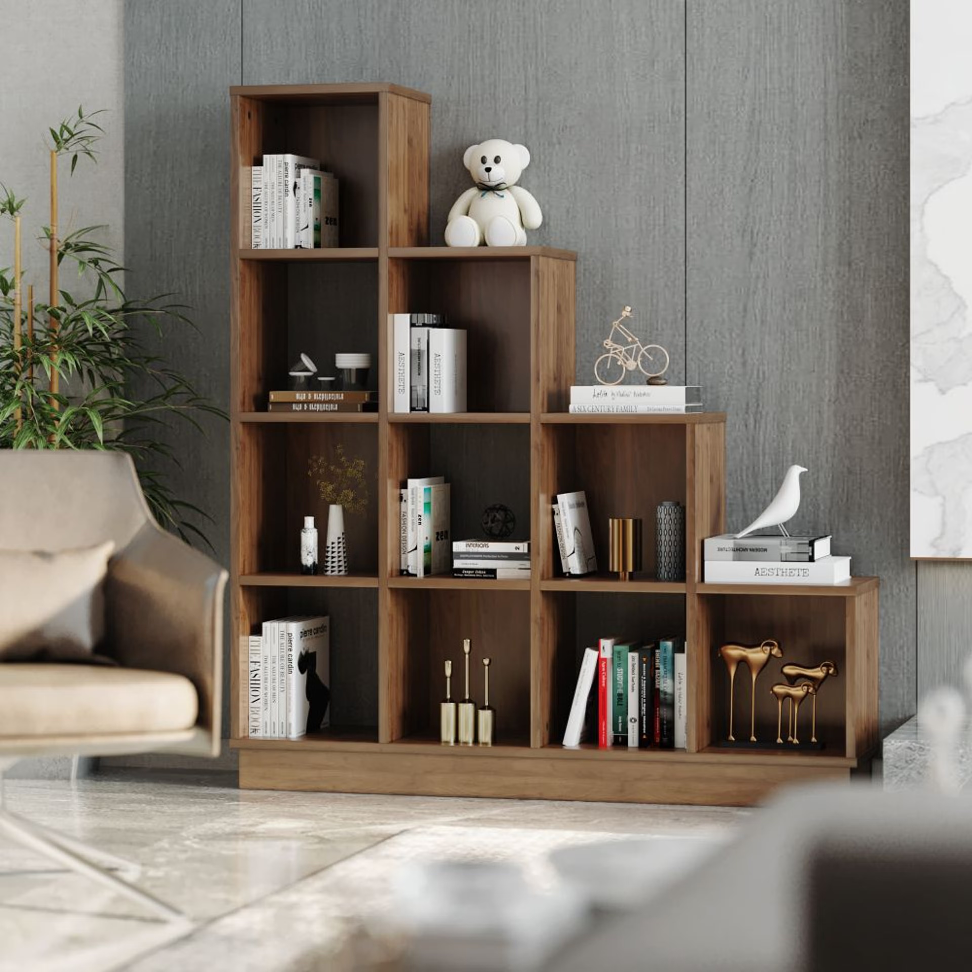 Wakefit Burns Bookshelf (4x4 ) 4x4