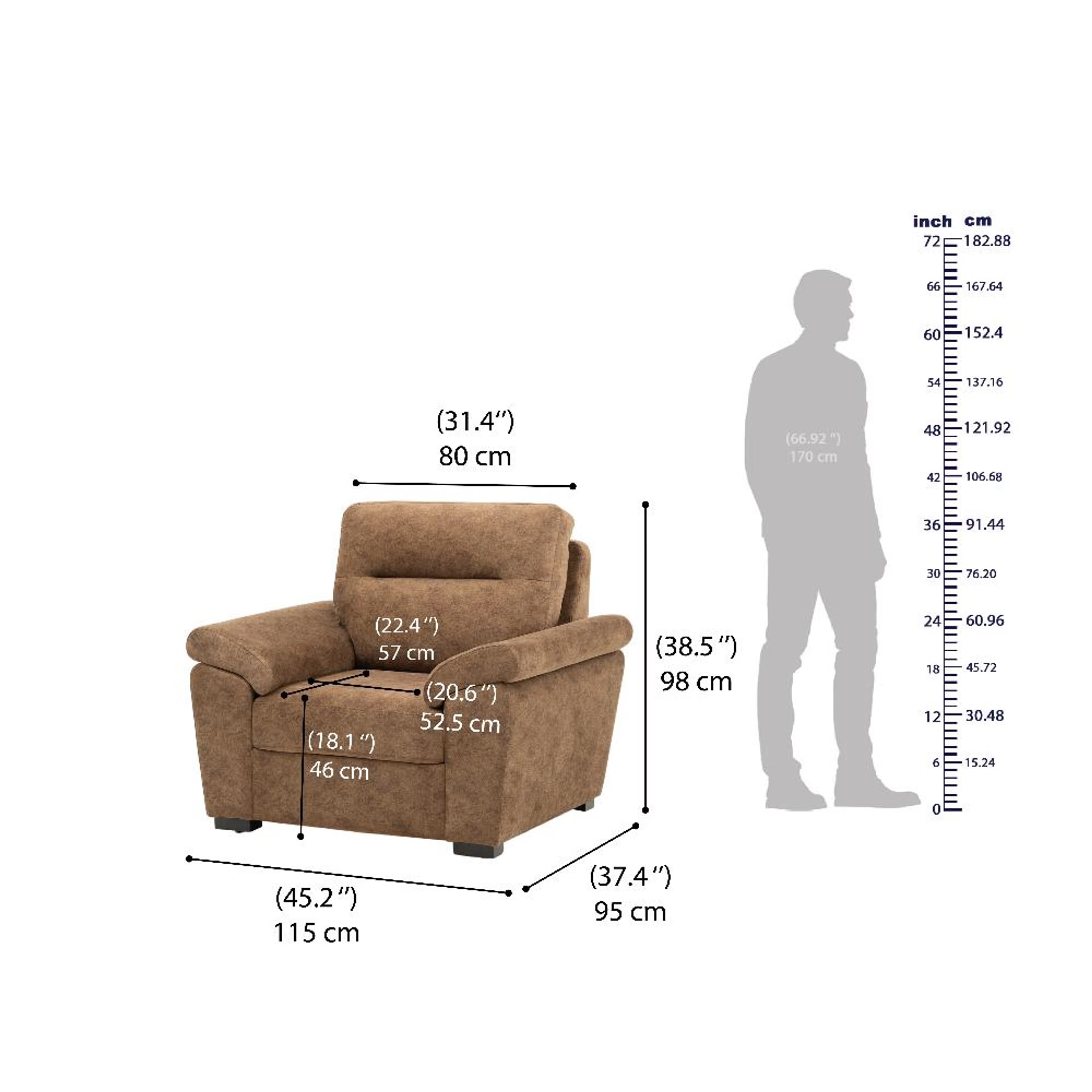 Wakefit Lounger Plus Sofa -Single Seater Regular, Single Seater, Gypsy Bright Leaf 7 Wakefit Lounger Plus Sofa -Single Seater Regular, Single Seater, Gypsy Bright Leaf
