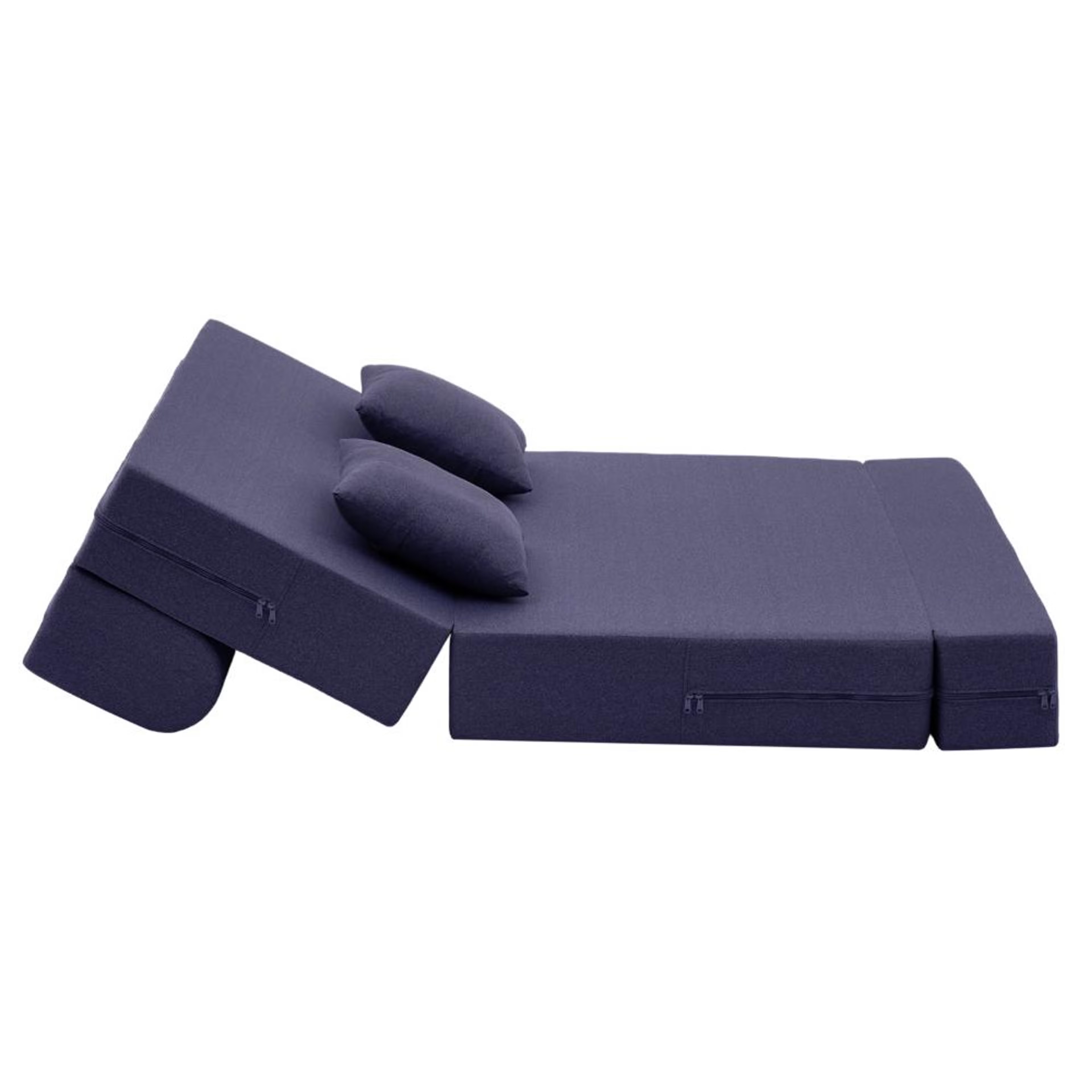 Wakefit Flipper Sofa Cum Bed - Two Seater (6'x4') Feet- WarpKnit Blue Regular, 7.5 Thickness, Two Seater, Warpknit Blue 7 Wakefit Flipper Sofa Cum Bed - Two Seater (6'x4') Feet- WarpKnit Blue Regular, 7.5 Thickness, Two Seater, Warpknit Blue
