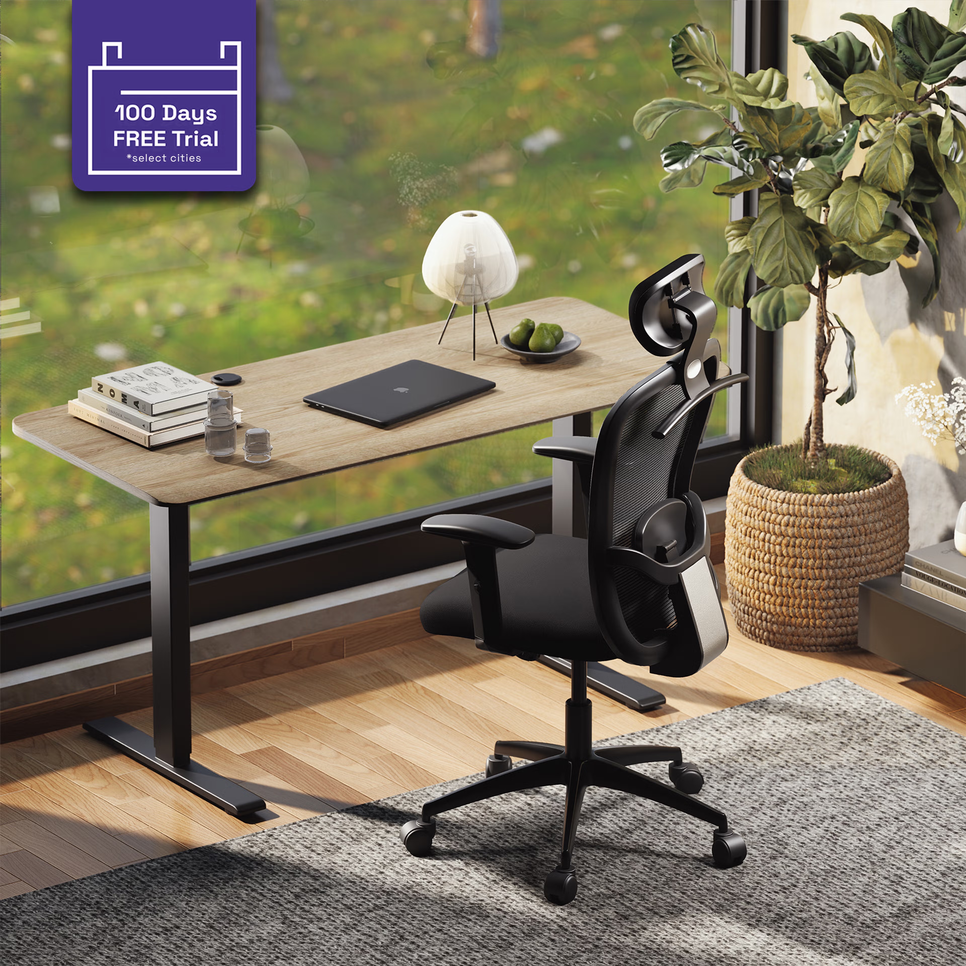 Home 31 Wakefit Safari Prime High Back Ergonomic Office Chair | Nylon Base | 2025 Edition | DIY (Do It Yourself) 2025 Edition, Black, Single Lock, Nylon Base, PU Pad, 3 Years