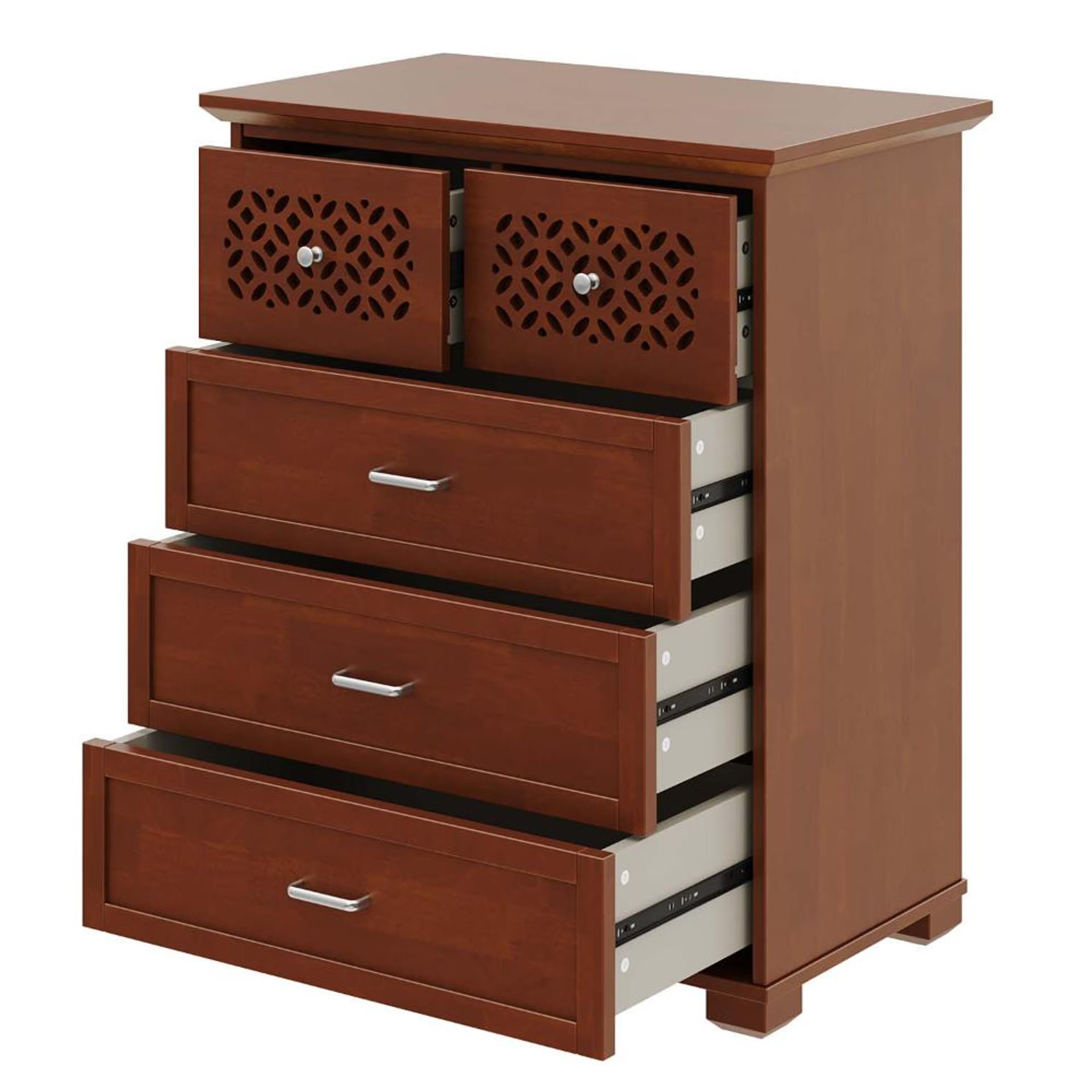 Elena Solid Wood Chest of Drawers Golden Brown 5 Elena Solid Wood Chest of Drawers Golden Brown