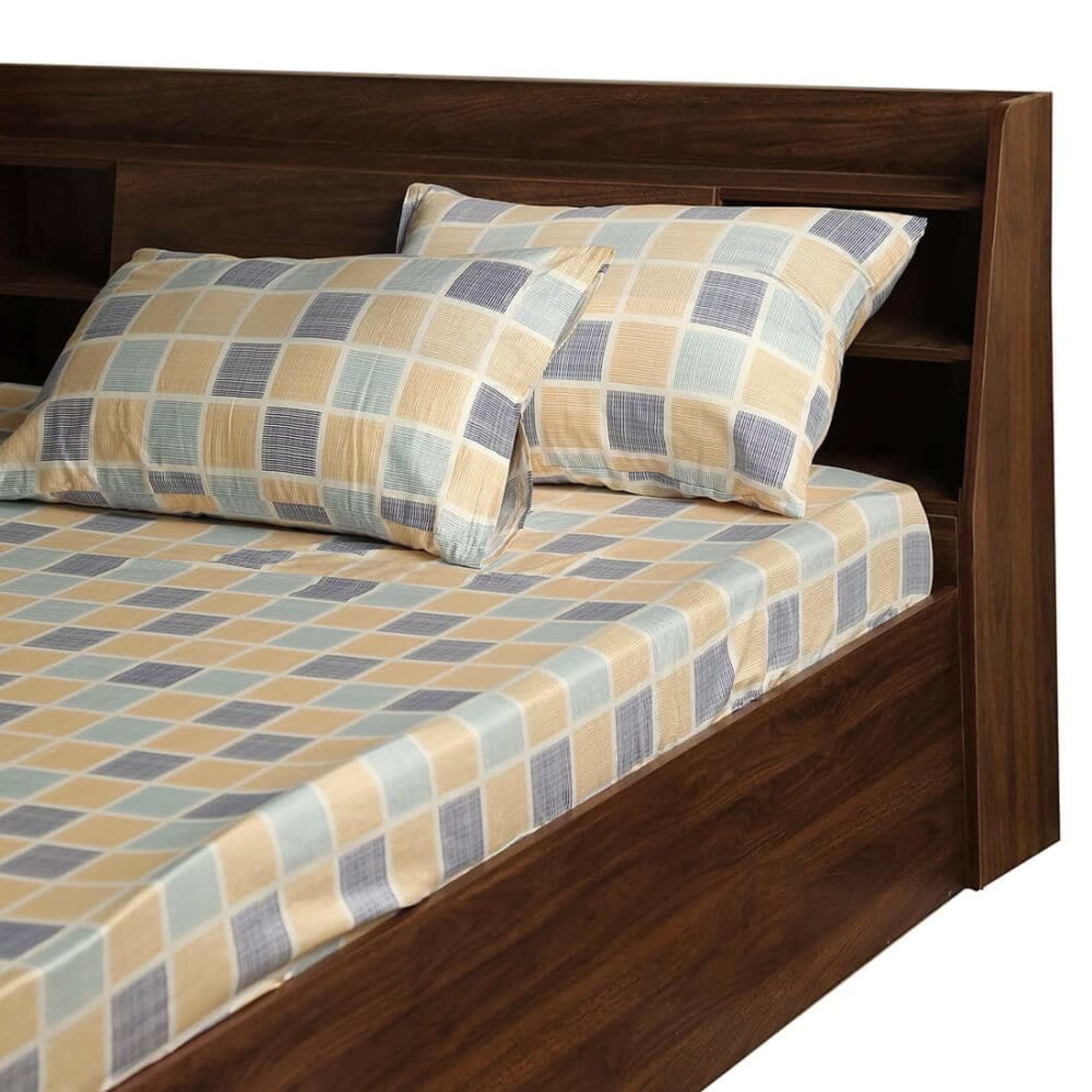 Wakefit 100% Cotton 200 TC Fitted Bedsheet With 1 Pillow Covers | Chekkers Single - 72" x 36 8 Wakefit 100% Cotton 200 TC Fitted Bedsheet With 1 Pillow Covers | Chekkers Single - 72" x 36\