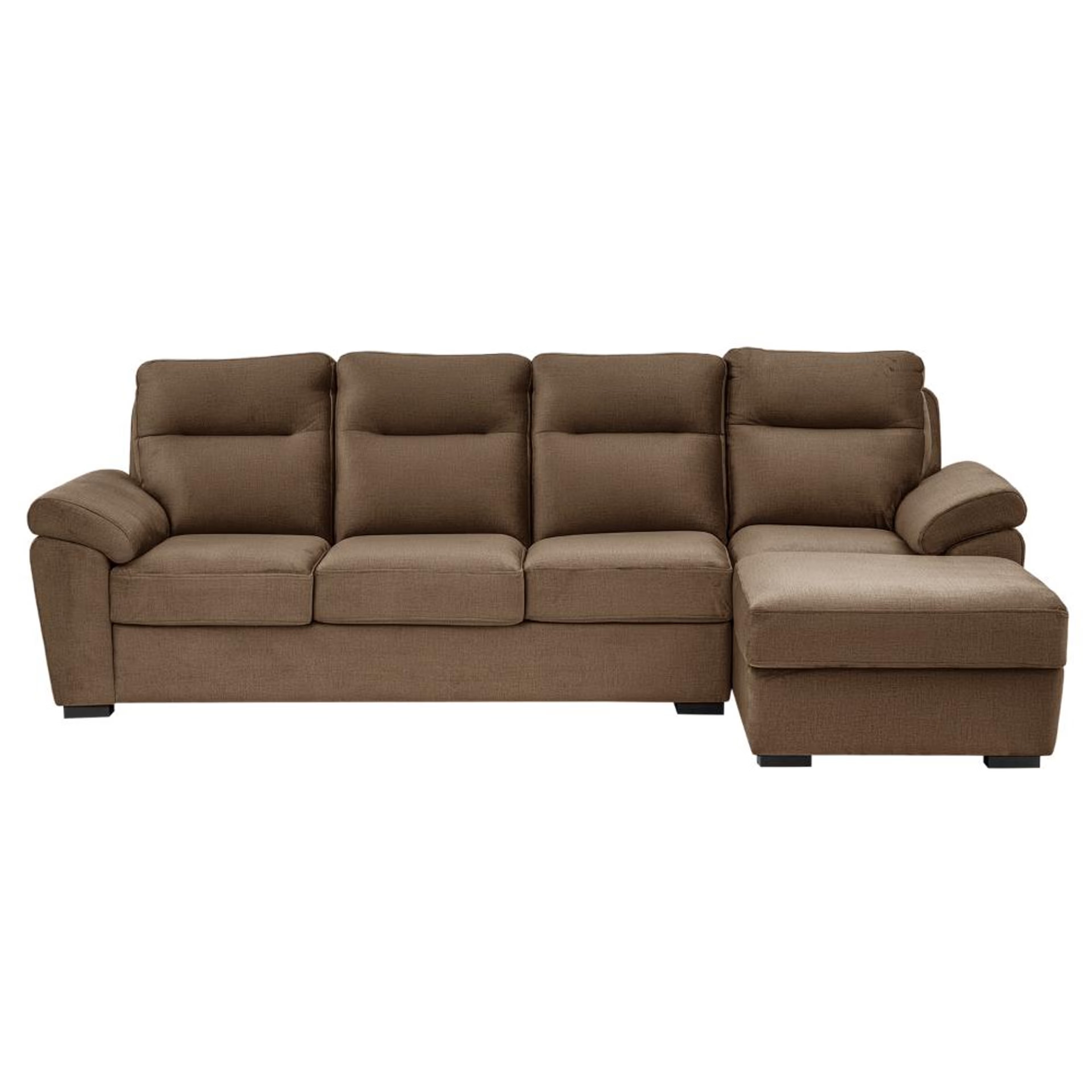 Home 36 Wakefit Lounger Plus Sofa - (3 Seater + Right Aligned Chaise) Sectional, Set (3 Seater + Right Aligned Chaise), Mocha Brown