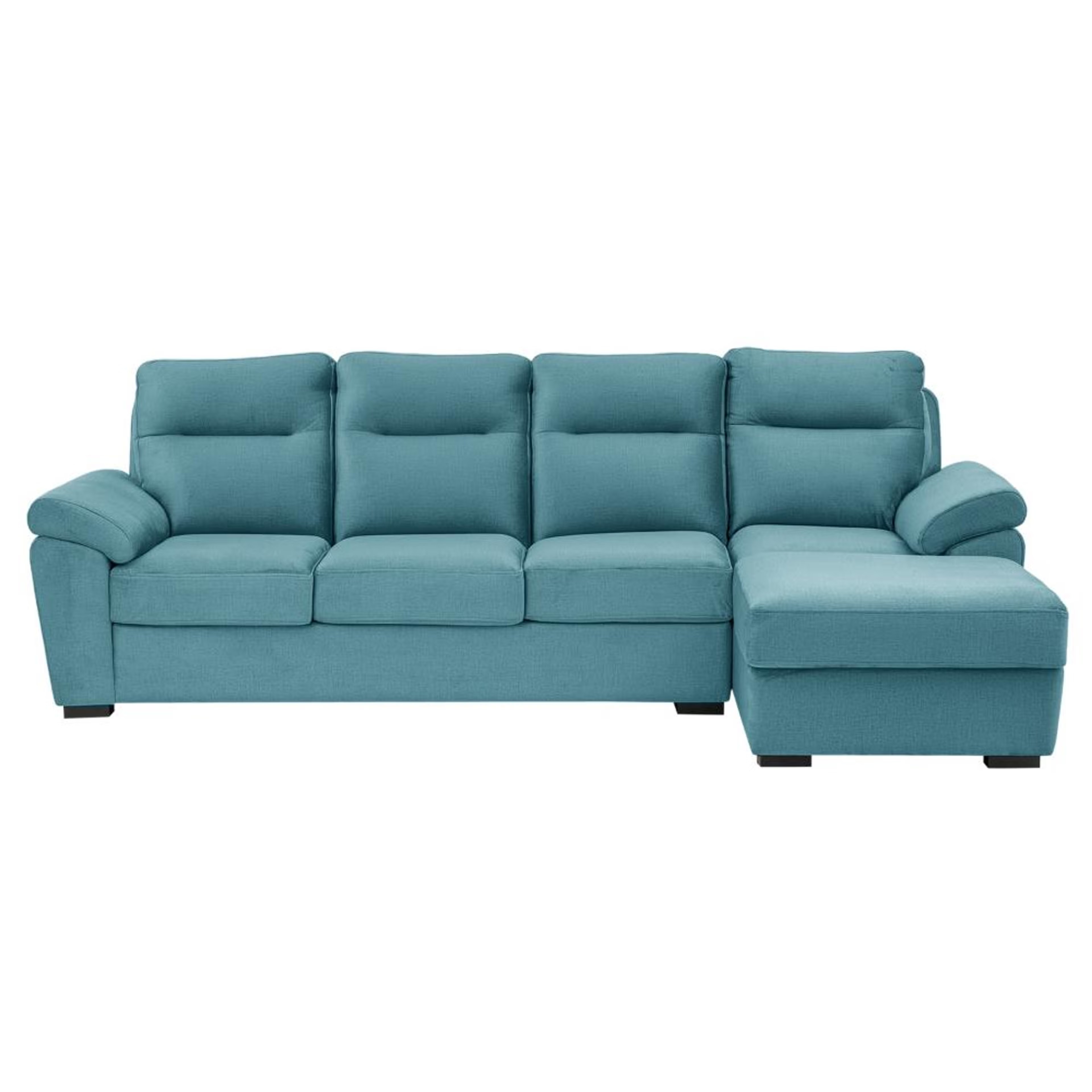 Home 39 Wakefit Lounger Plus Sofa - (3 Seater + Right Aligned Chaise) Sectional, Set (3 Seater + Right Aligned Chaise), Aqua Blue