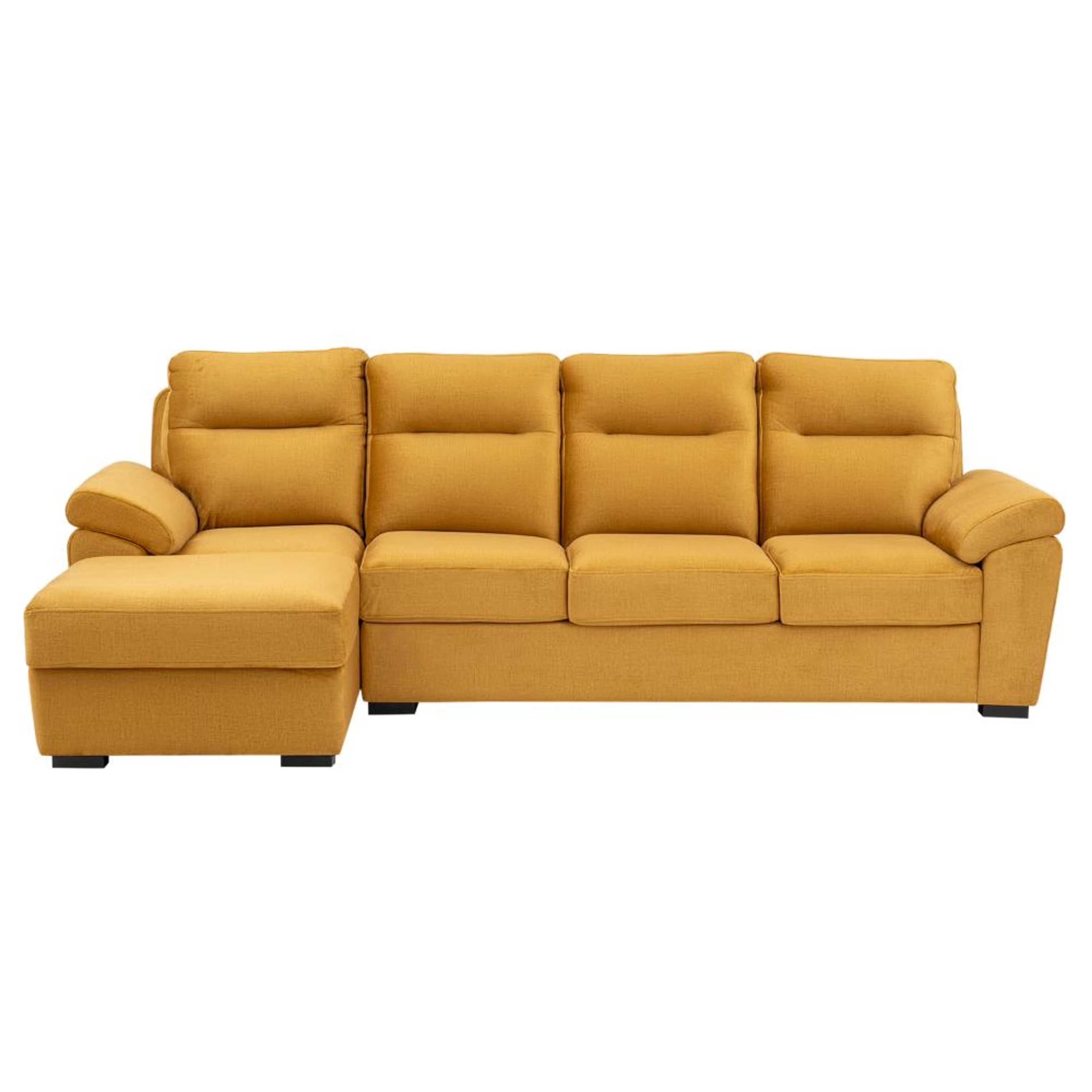 Home 31 Wakefit Lounger Plus Sofa - (3 Seater +Left Aligned Chaise) Sectional, Set (3 Seater + Left Aligned Chaise), Yellow