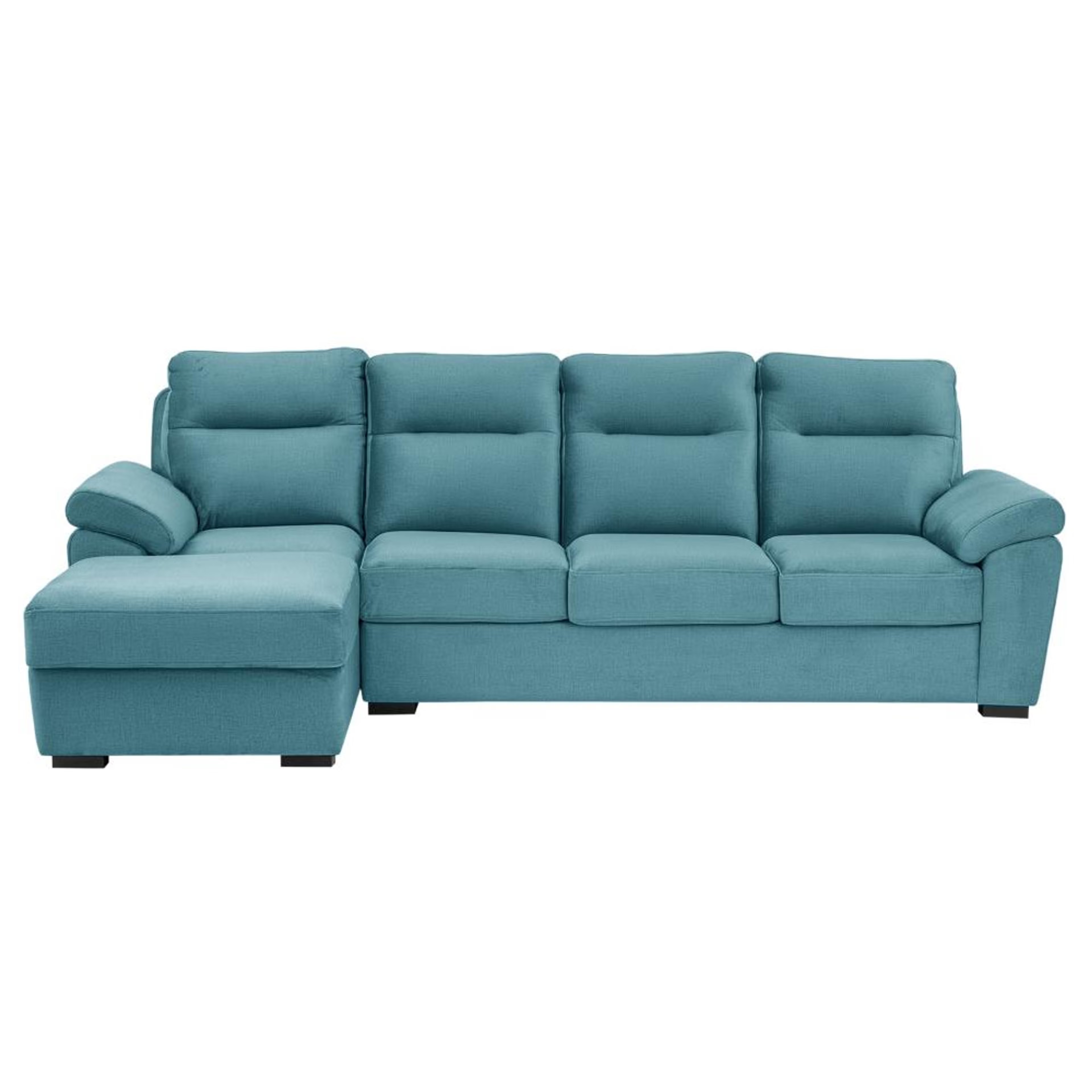 Wakefit Lounger Plus Sofa - (3 Seater +Left Aligned Chaise) Sectional, Set (3 Seater + Left Aligned Chaise), Aqua Blue 2 Wakefit Lounger Plus Sofa - (3 Seater +Left Aligned Chaise) Sectional, Set (3 Seater + Left Aligned Chaise), Aqua Blue