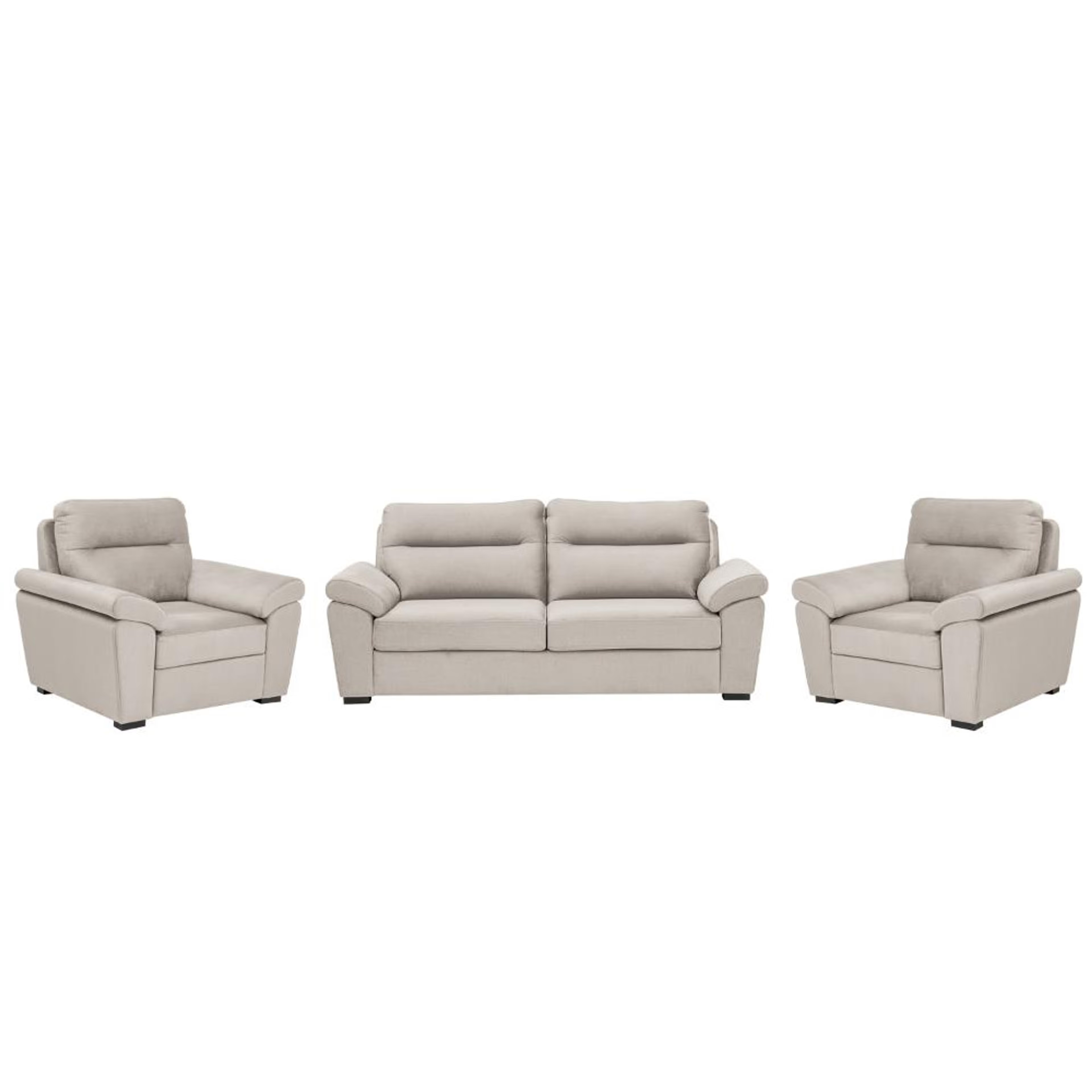 Wakefit Lounger Plus Sofa set (3+1+1) Seater Regular, Set (3+1+1), White