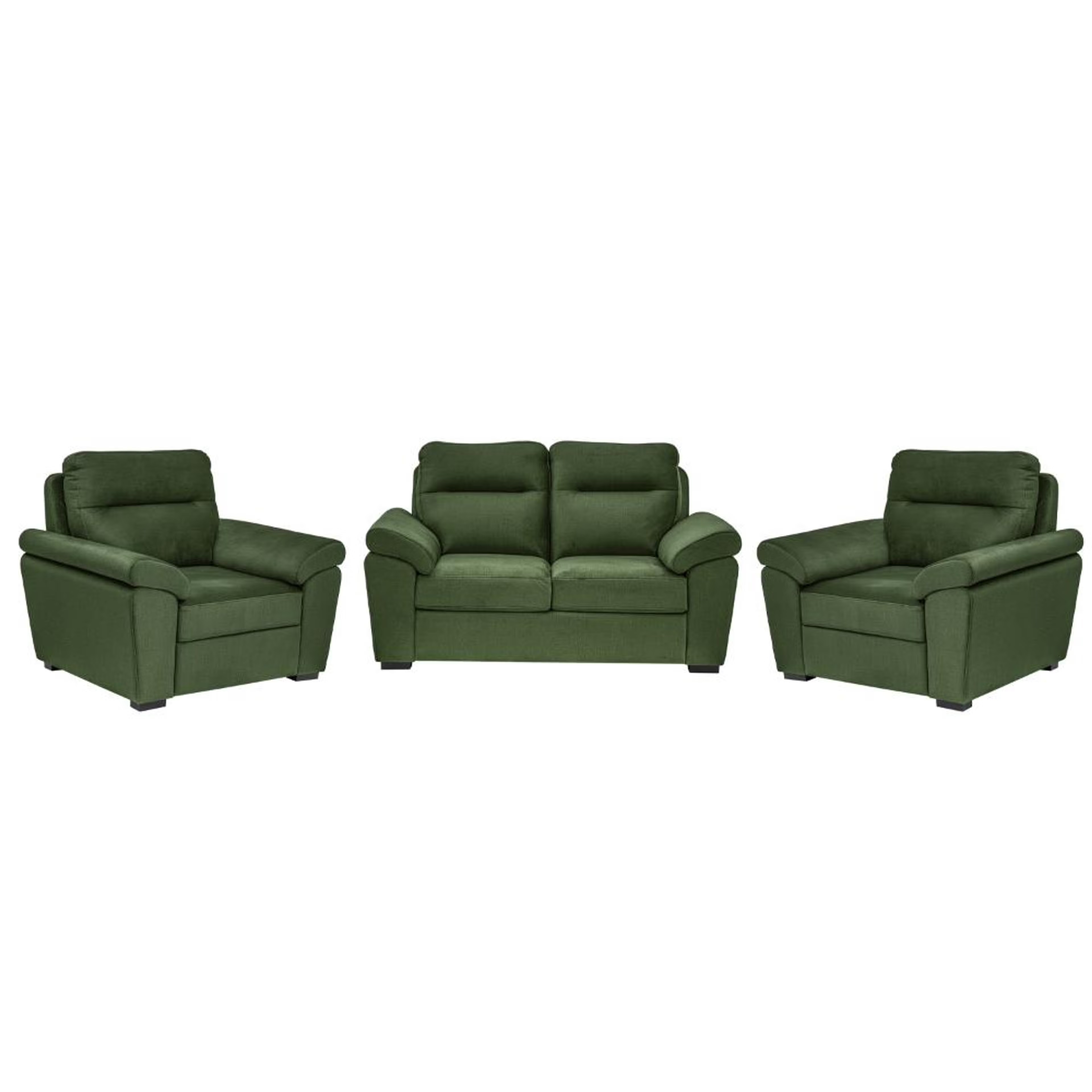 Wakefit Lounger Plus Sofa set (2+1+1) Seater Regular, Set (2+1+1), Green