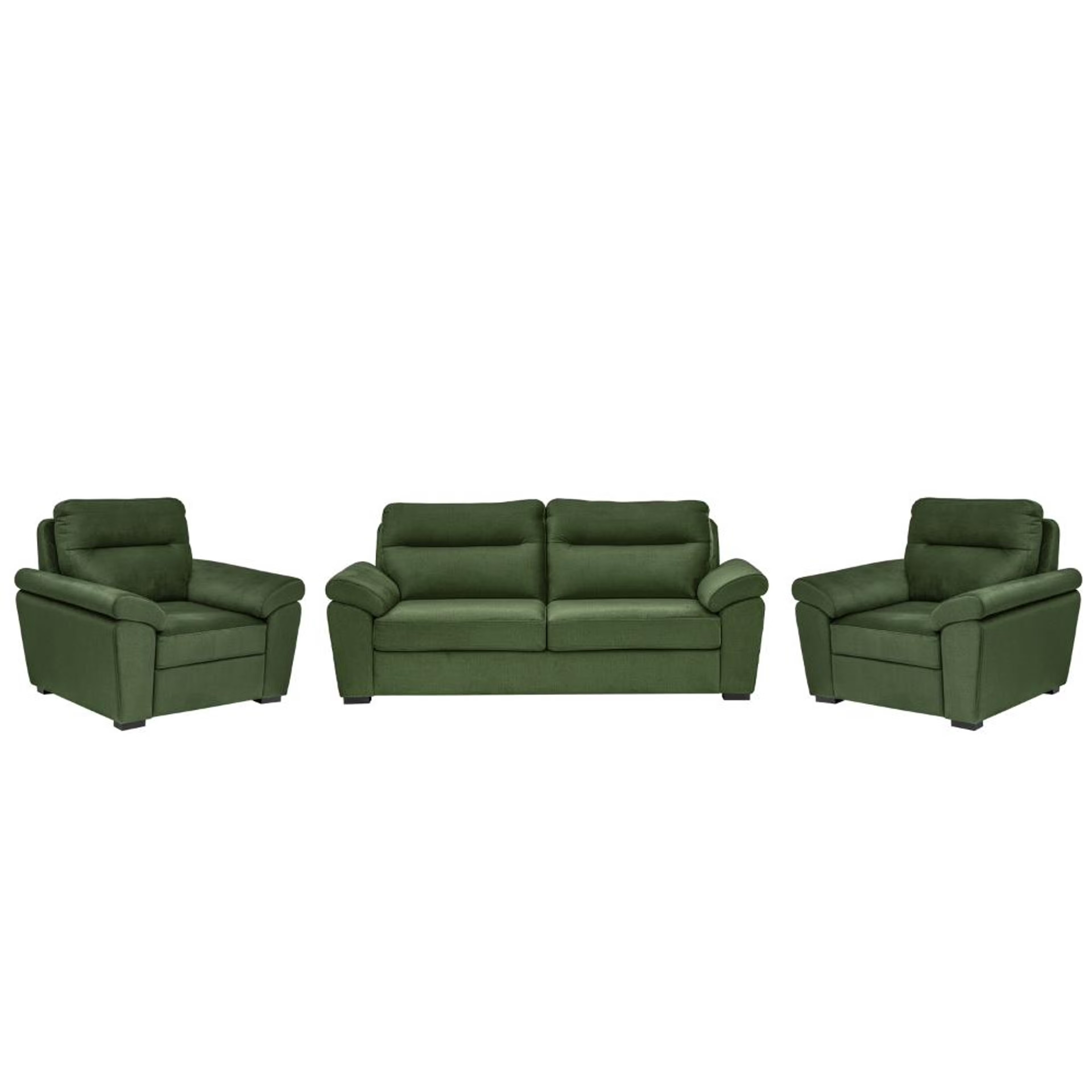 Wakefit Lounger Plus Sofa set (3+1+1) Seater Regular, Set (3+1+1), Green