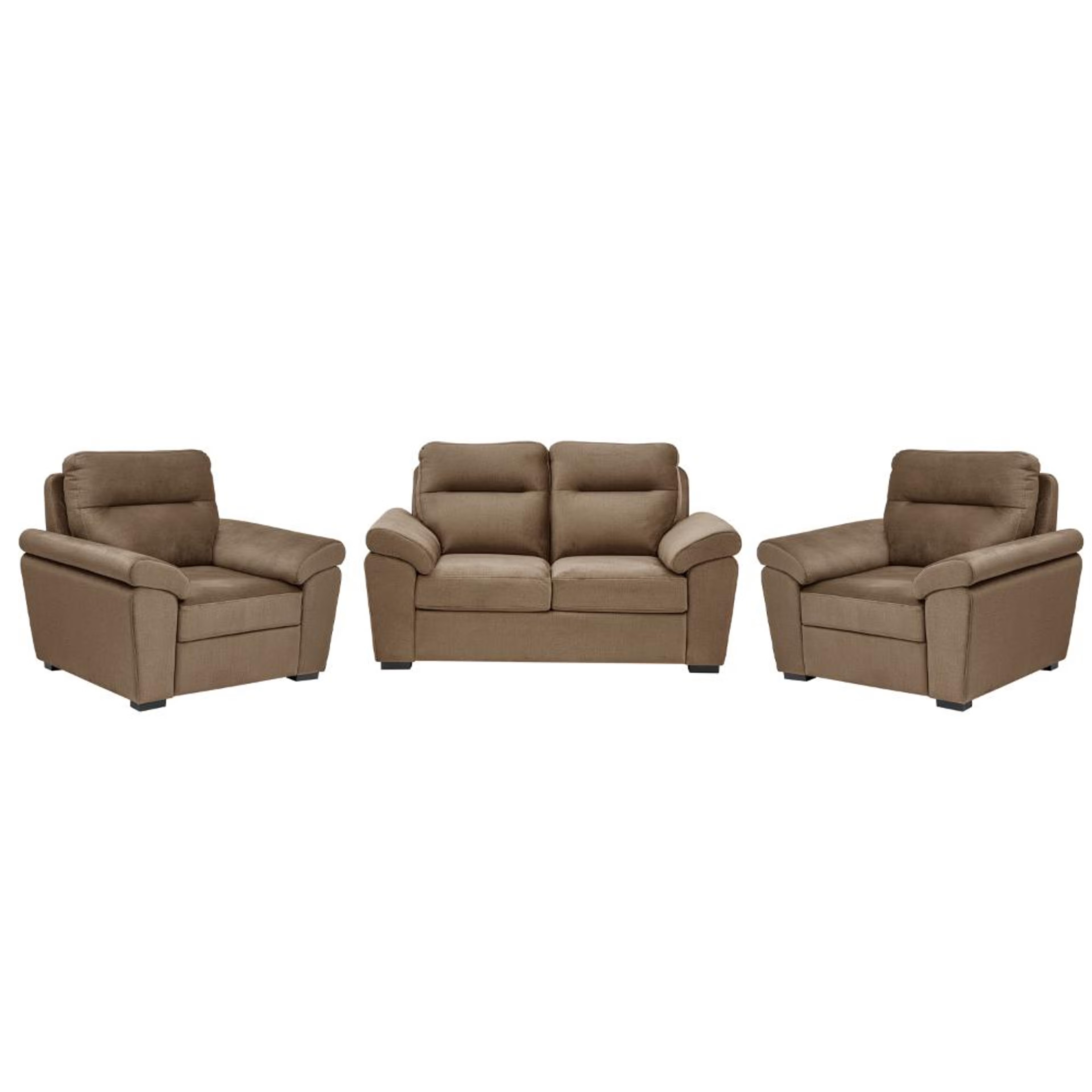 Wakefit Lounger Plus Sofa set (2+1+1) Seater Regular, Set (2+1+1), Mocha Brown