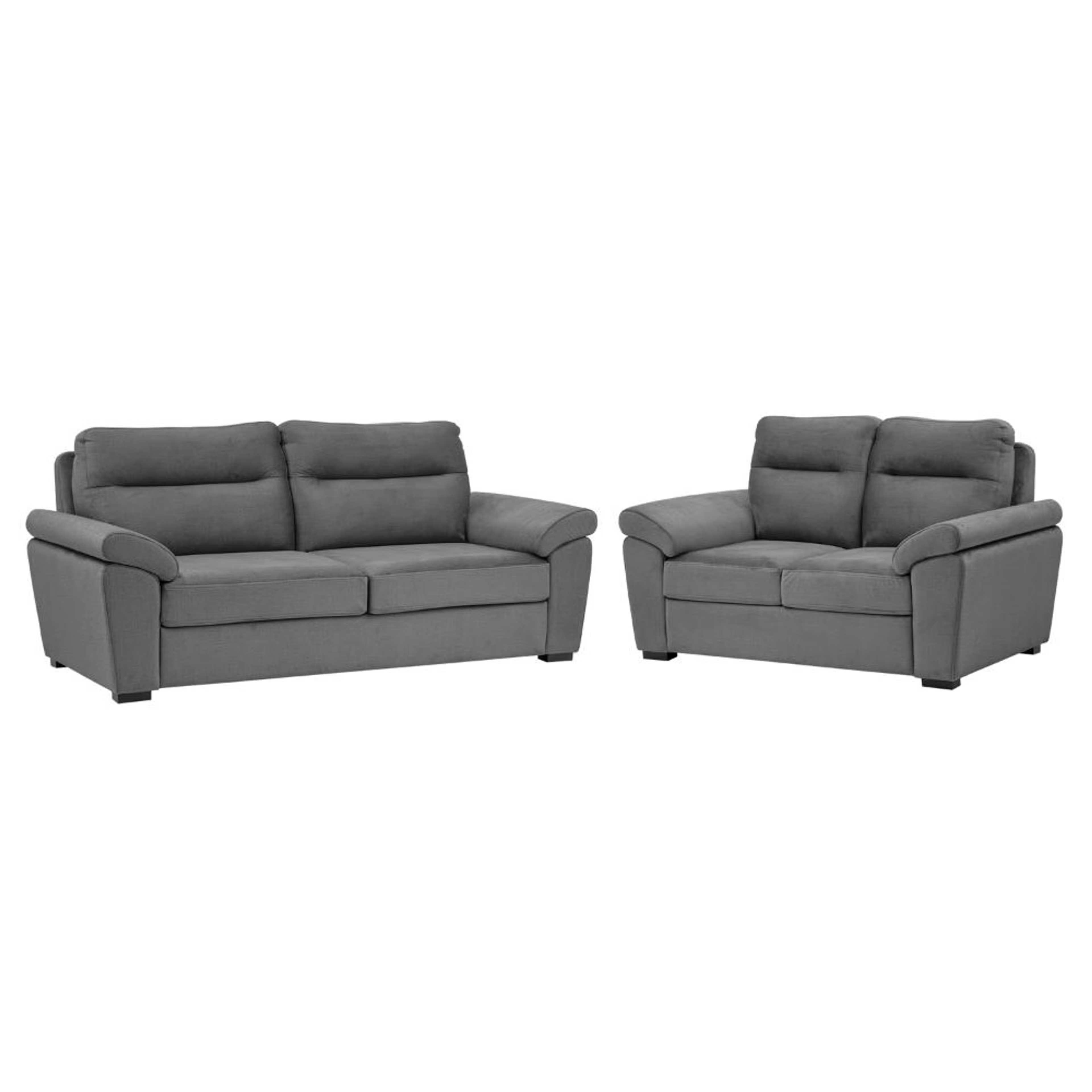 Wakefit Lounger Plus Sofa set (3+2) Seater Regular, Set (3+2), Charcoal Grey