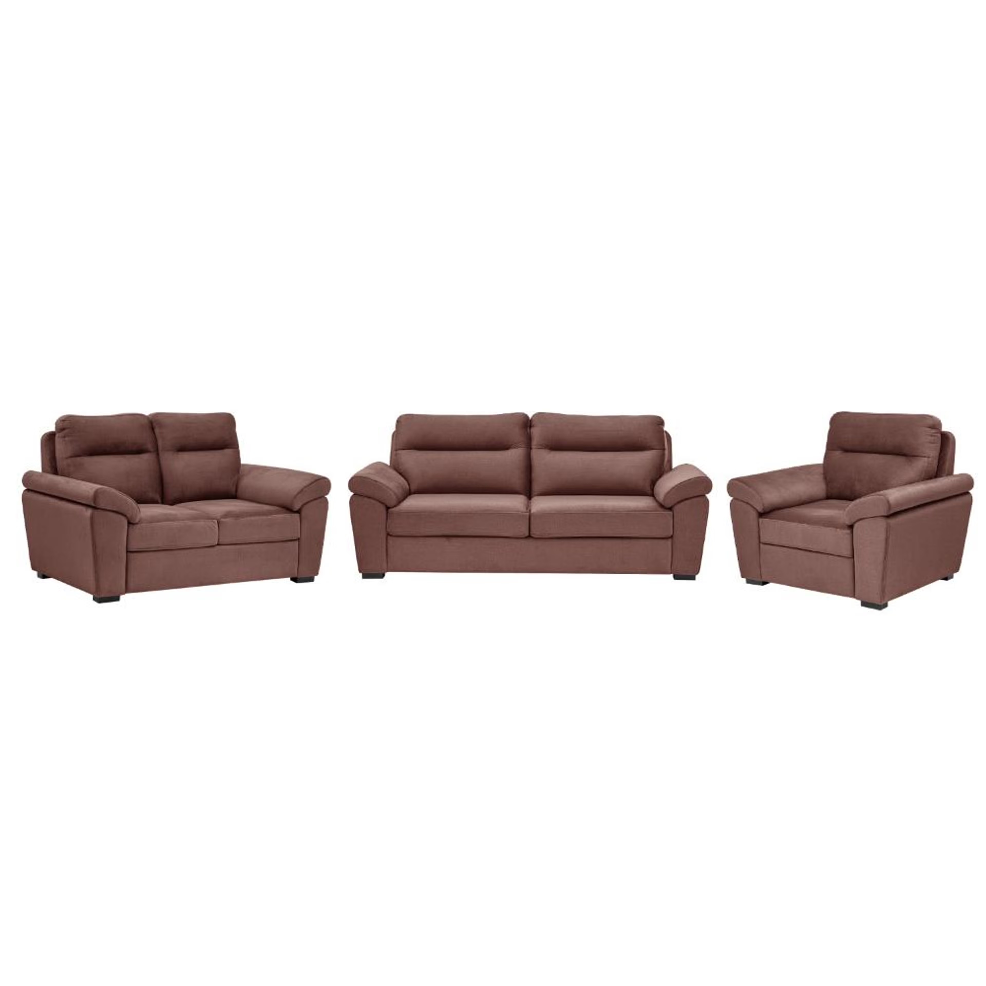 Wakefit Lounger Plus Sofa set (3+2+1) Seater Regular, Set (3+2+1), Rose Brown