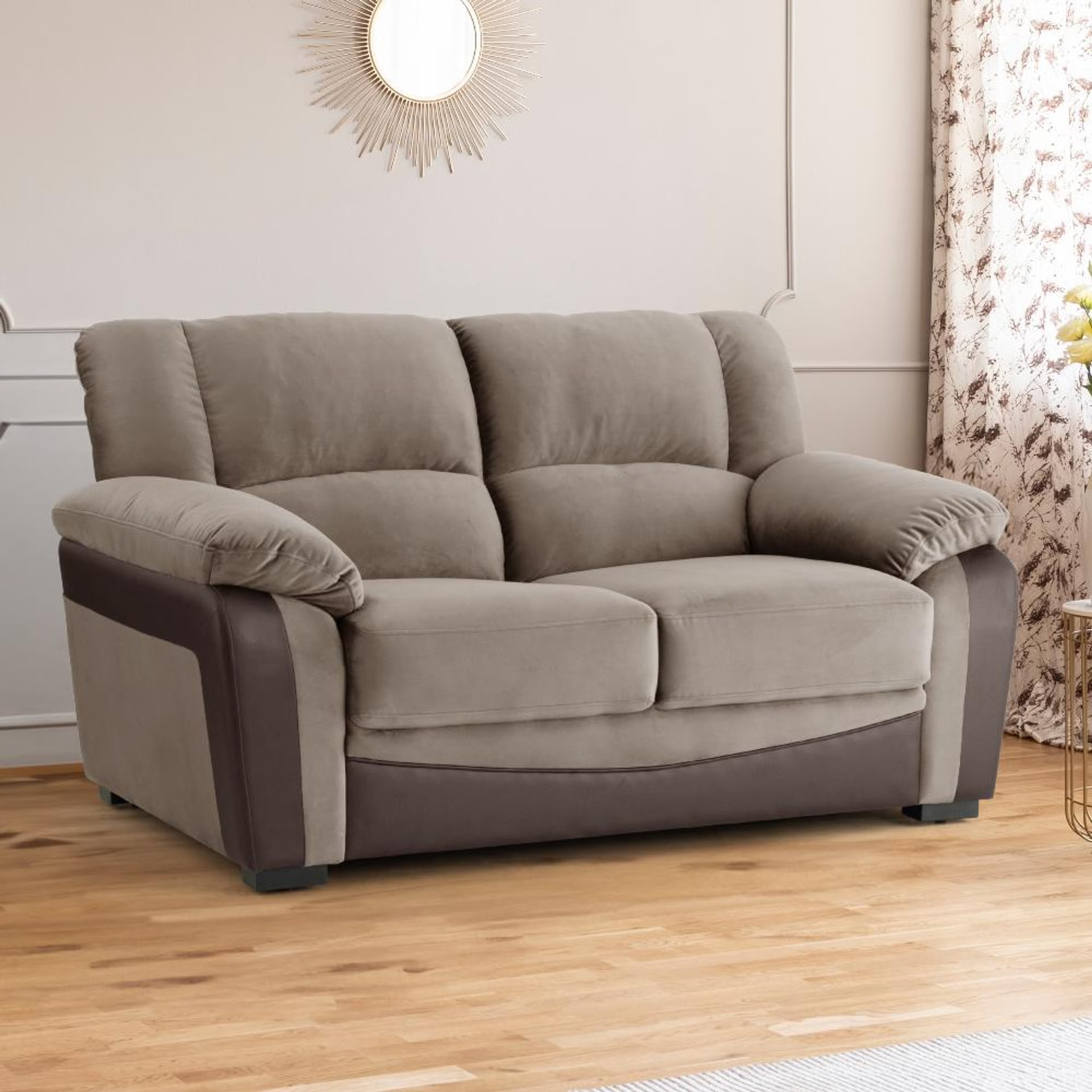 Home 31 Wakefit Lumara Sofa -Two Seater Regular, 2 Seater, Stone and Dark Fantasy