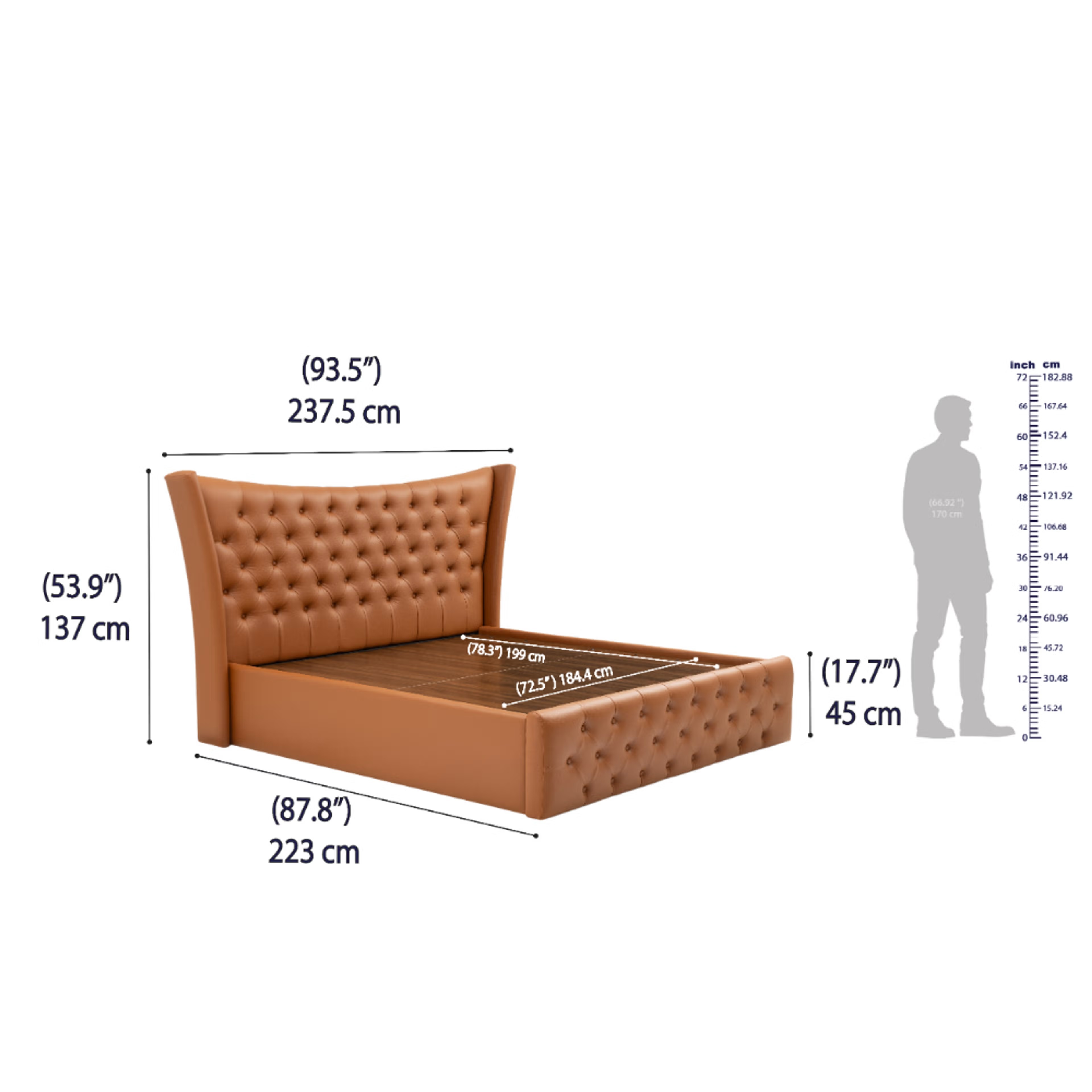 Wakefit Lovejoy Hydraulic King Size Upholstered Bed King - 78" x 72 6 Wakefit Lovejoy Hydraulic King Size Upholstered Bed King - 78" x 72\