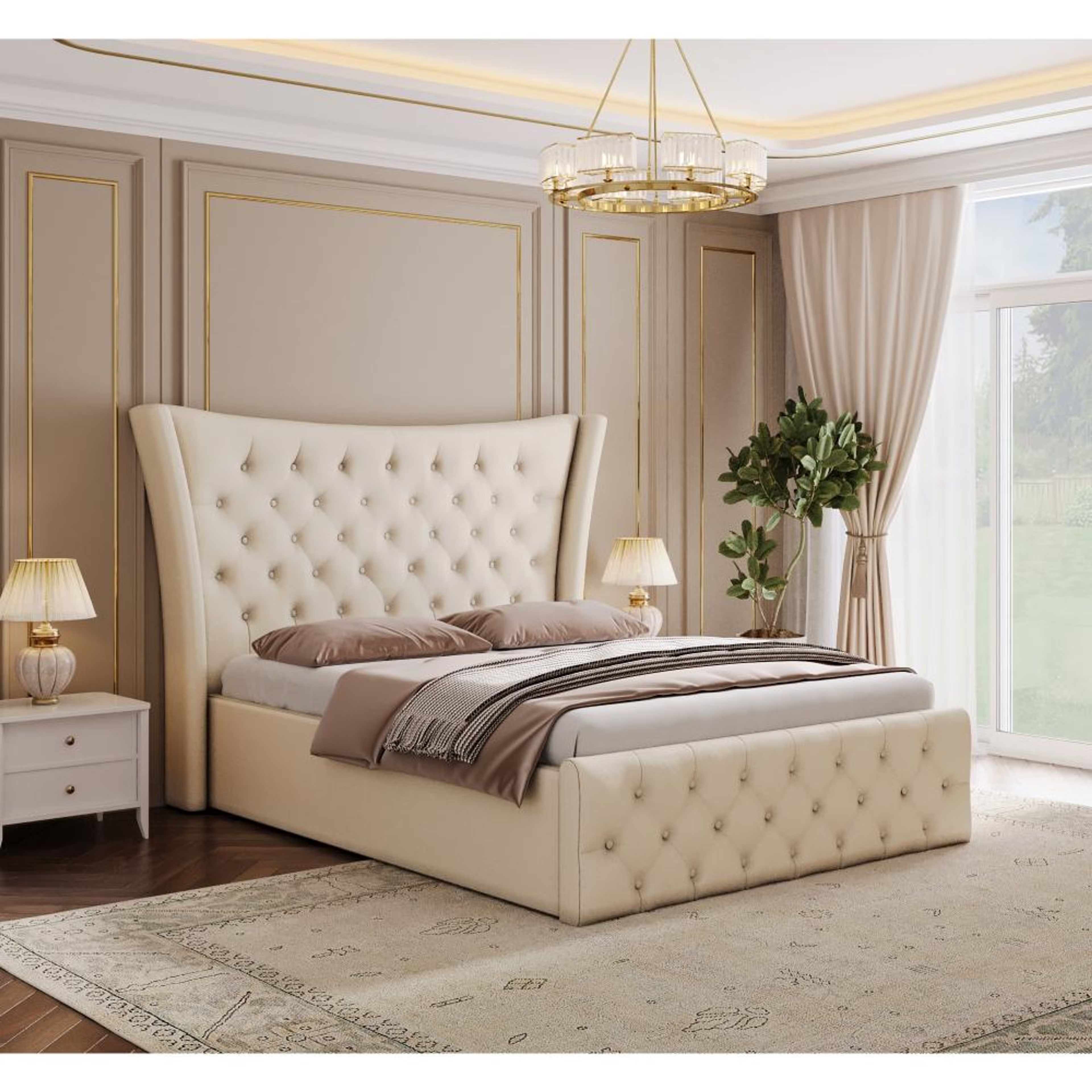 Wakefit Lovejoy Hydraulic Queen Size Upholstered Bed Queen - 78" x 60\