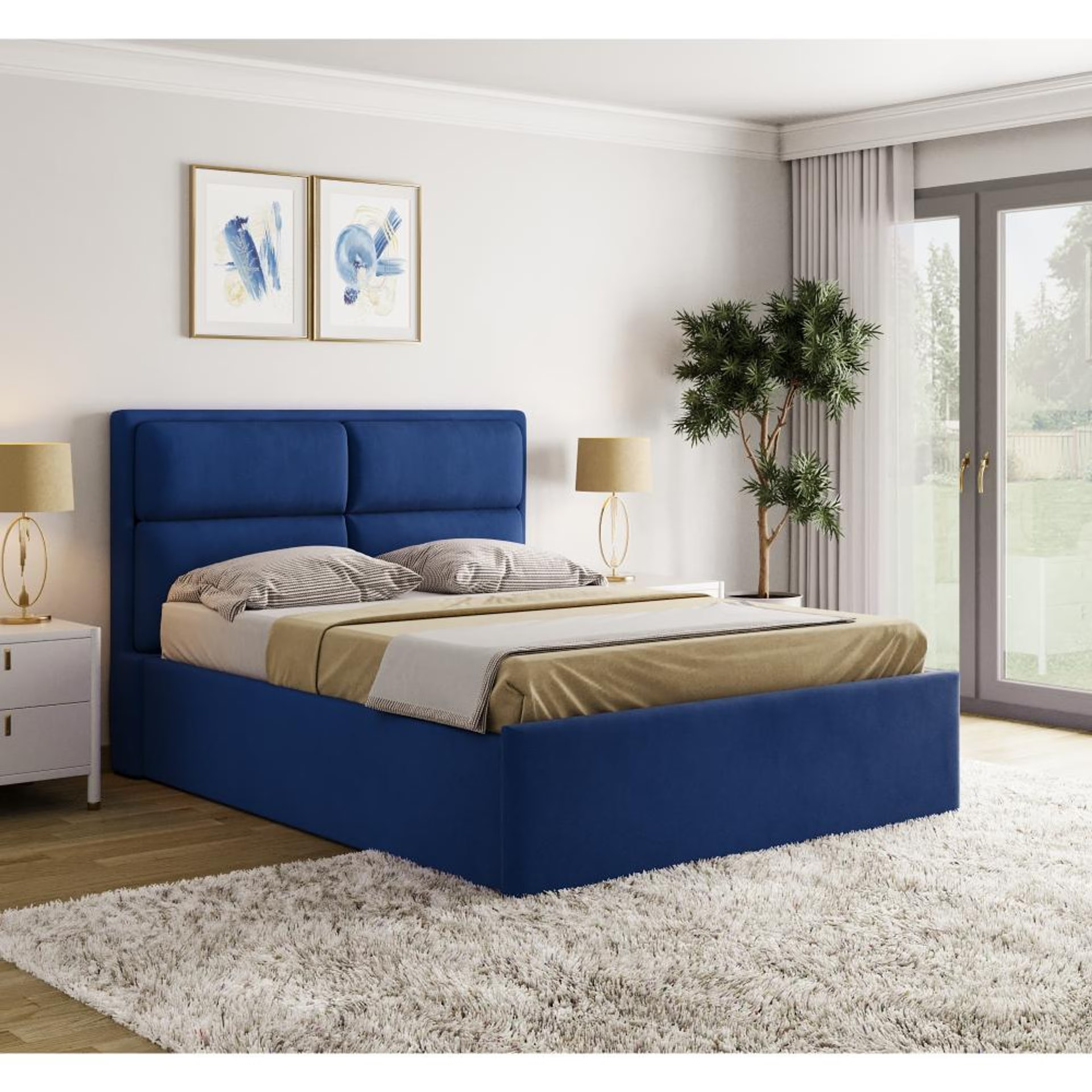 Wakefit Zewail Hydraulic Queen Size Upholstered Bed Queen - 78" x 60\