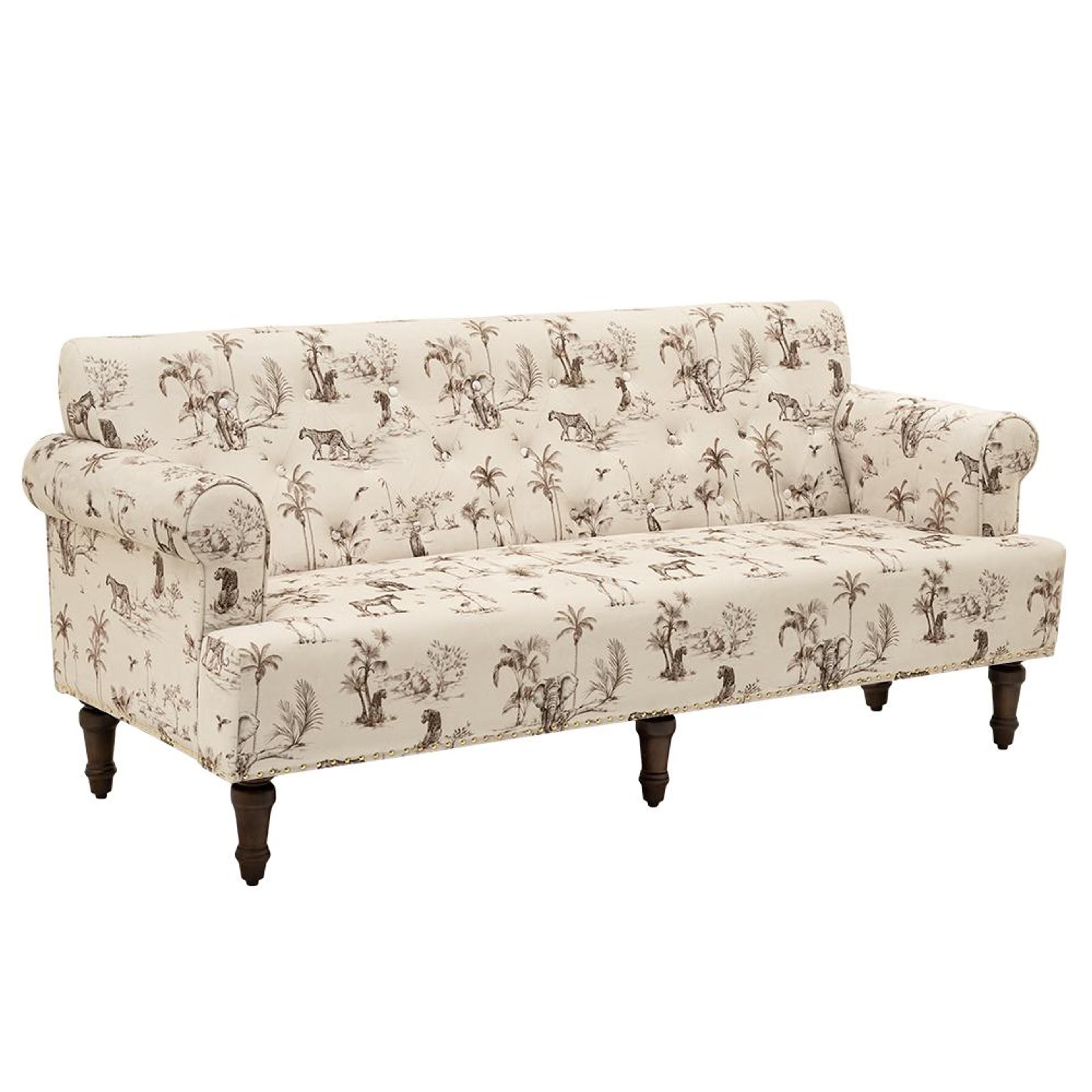 Home 42 Wakefit Maseru Sofa - Three Seater Three Seater, Velvet Savannah