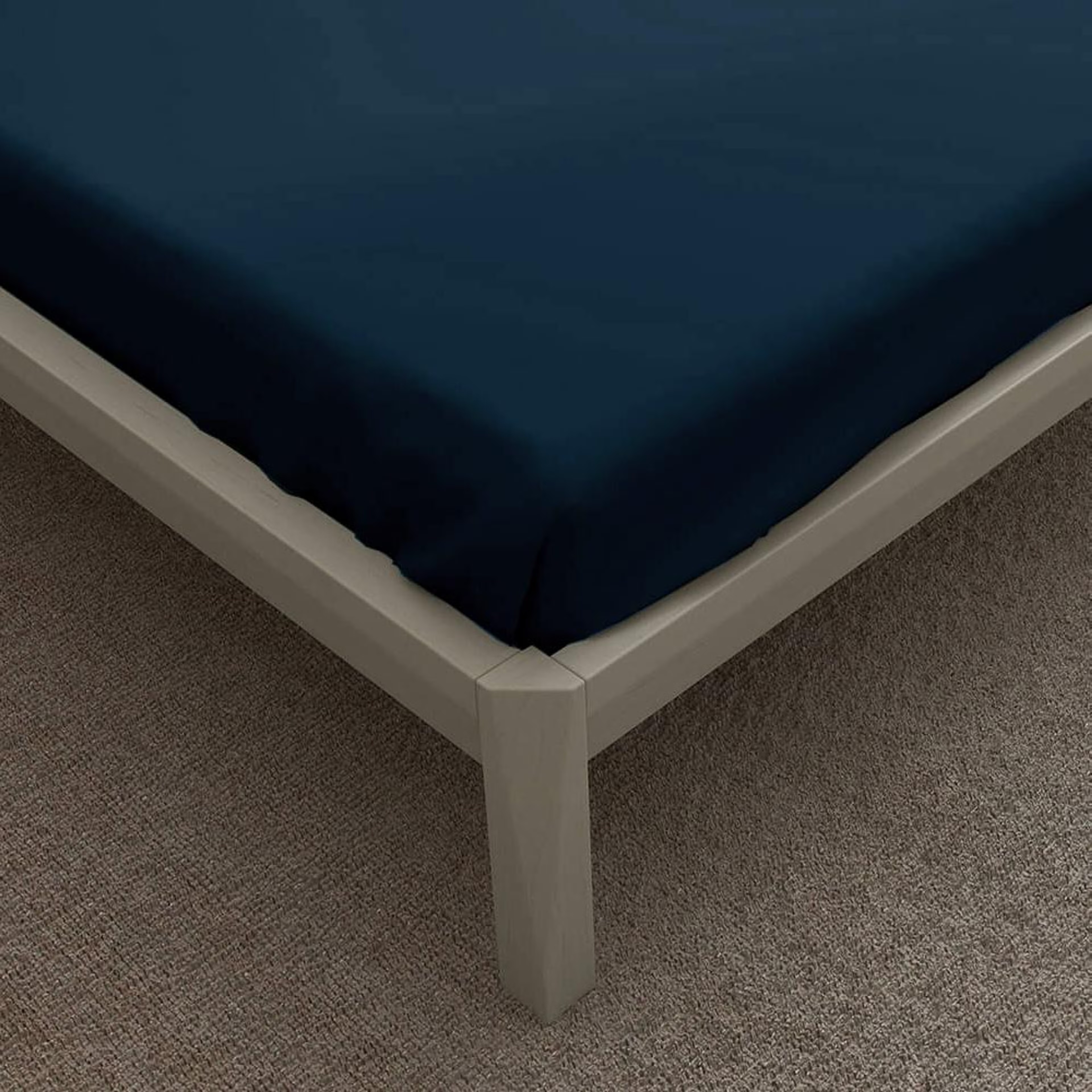 100% Cotton 200 TC Fitted Bedsheet With 2 Pillow Covers | Navy Blue King - 75" x 72 8 100% Cotton 200 TC Fitted Bedsheet With 2 Pillow Covers | Navy Blue King - 75" x 72\