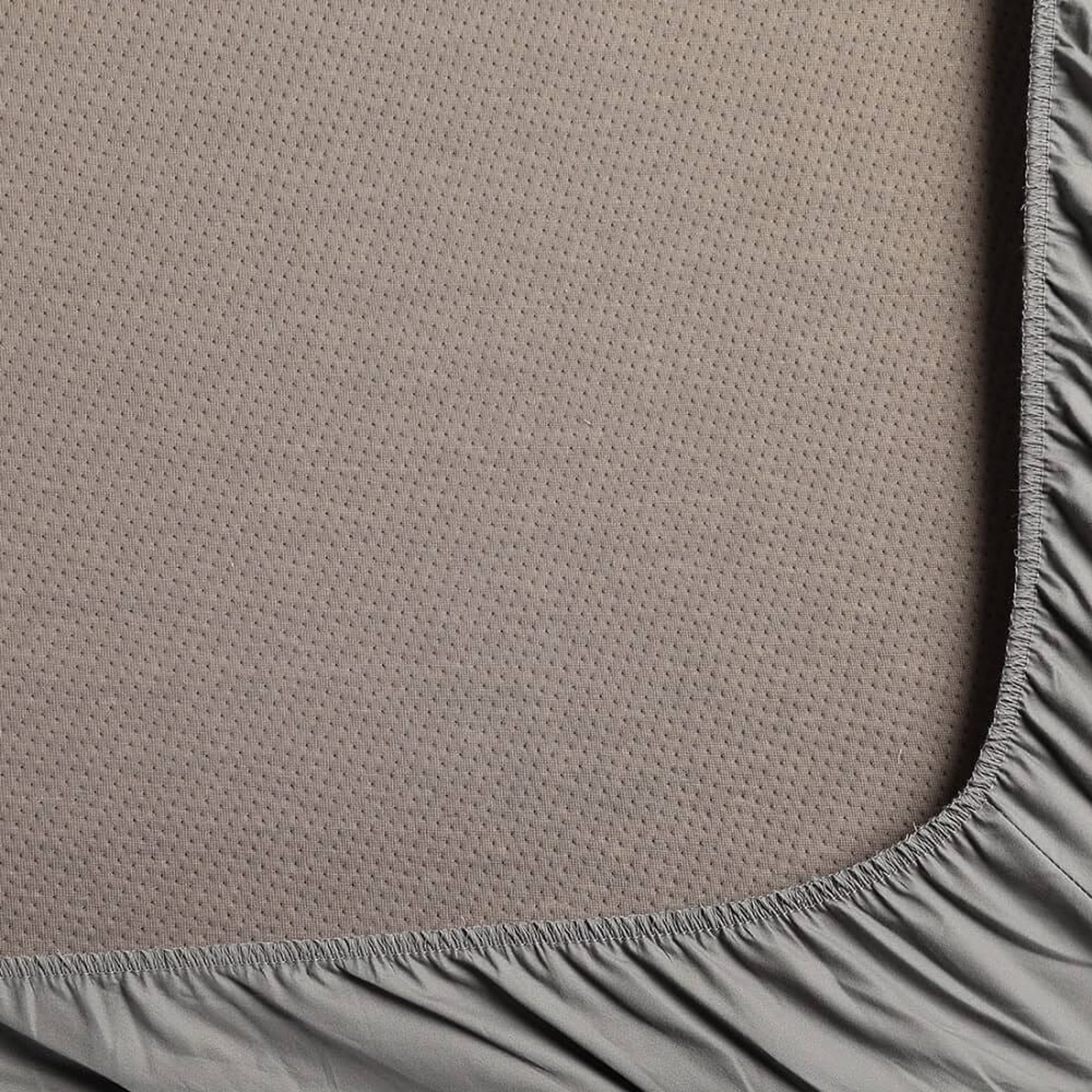 Home 31 Wakefit 100% Cotton 200 TC Fitted Bedsheet With 2 Pillow Cover | Dark Grey Queen - 72" x 60\