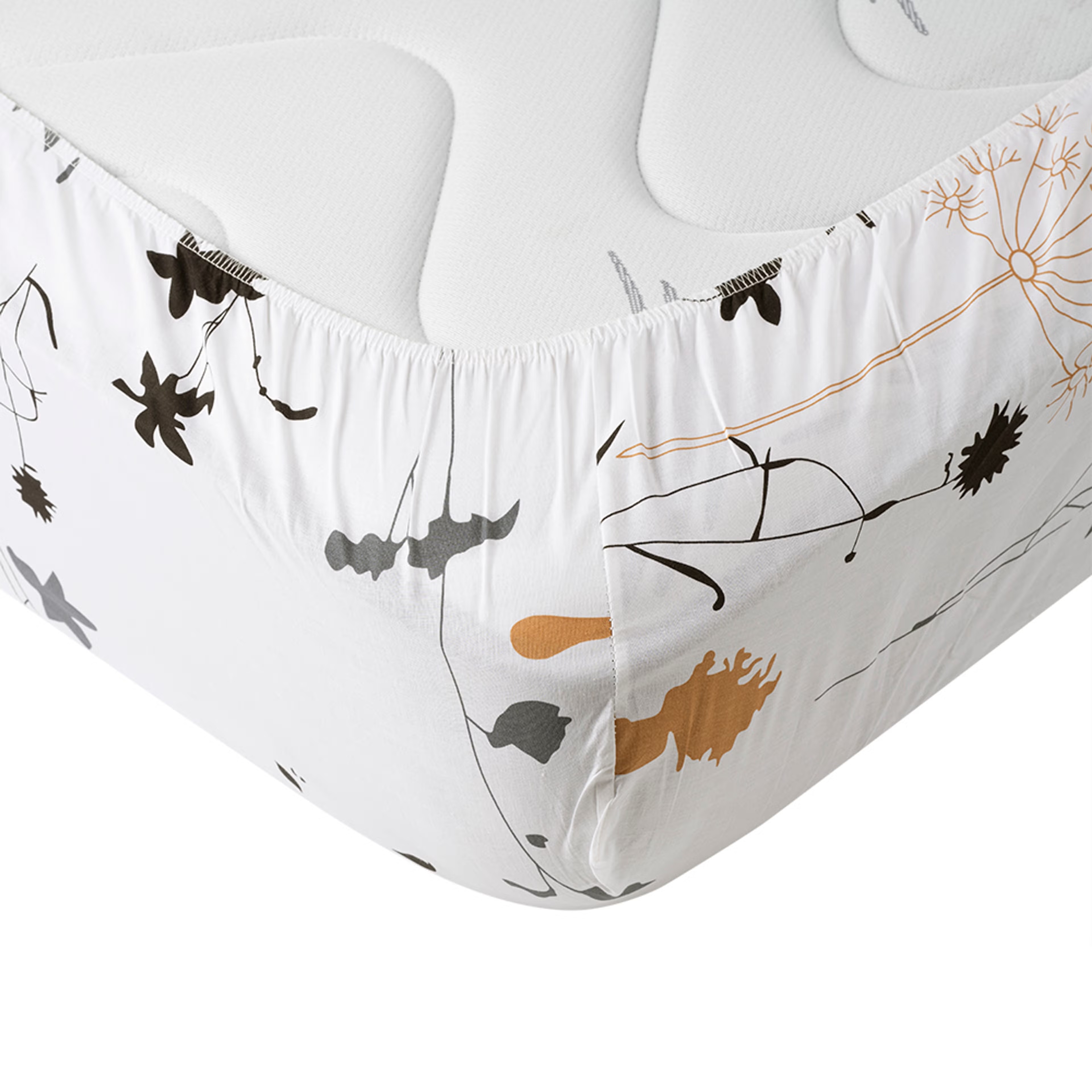 100% Cotton 200 TC Fitted Bedsheet With 2 Pillow Covers | Flora King, 72" x 70", Flora| 1.83m x 1.78m King - 72" x 70 12 100% Cotton 200 TC Fitted Bedsheet With 2 Pillow Covers | Flora King, 72" x 70", Flora| 1.83m x 1.78m King - 72" x 70\