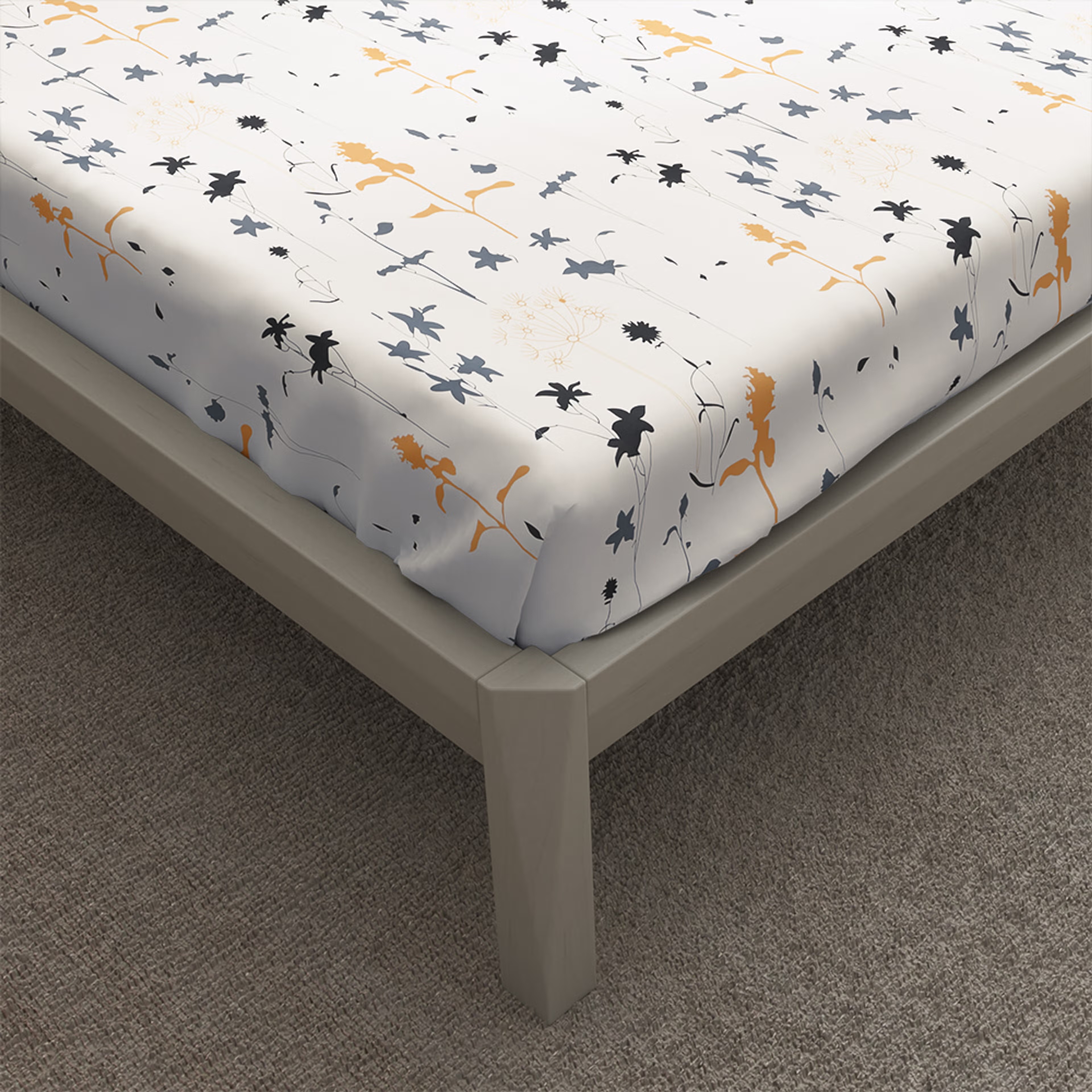 100% Cotton 200 TC Fitted Bedsheet With 2 Pillow Covers | Flora King, 72" x 70", Flora| 1.83m x 1.78m King - 72" x 70 8 100% Cotton 200 TC Fitted Bedsheet With 2 Pillow Covers | Flora King, 72" x 70", Flora| 1.83m x 1.78m King - 72" x 70\