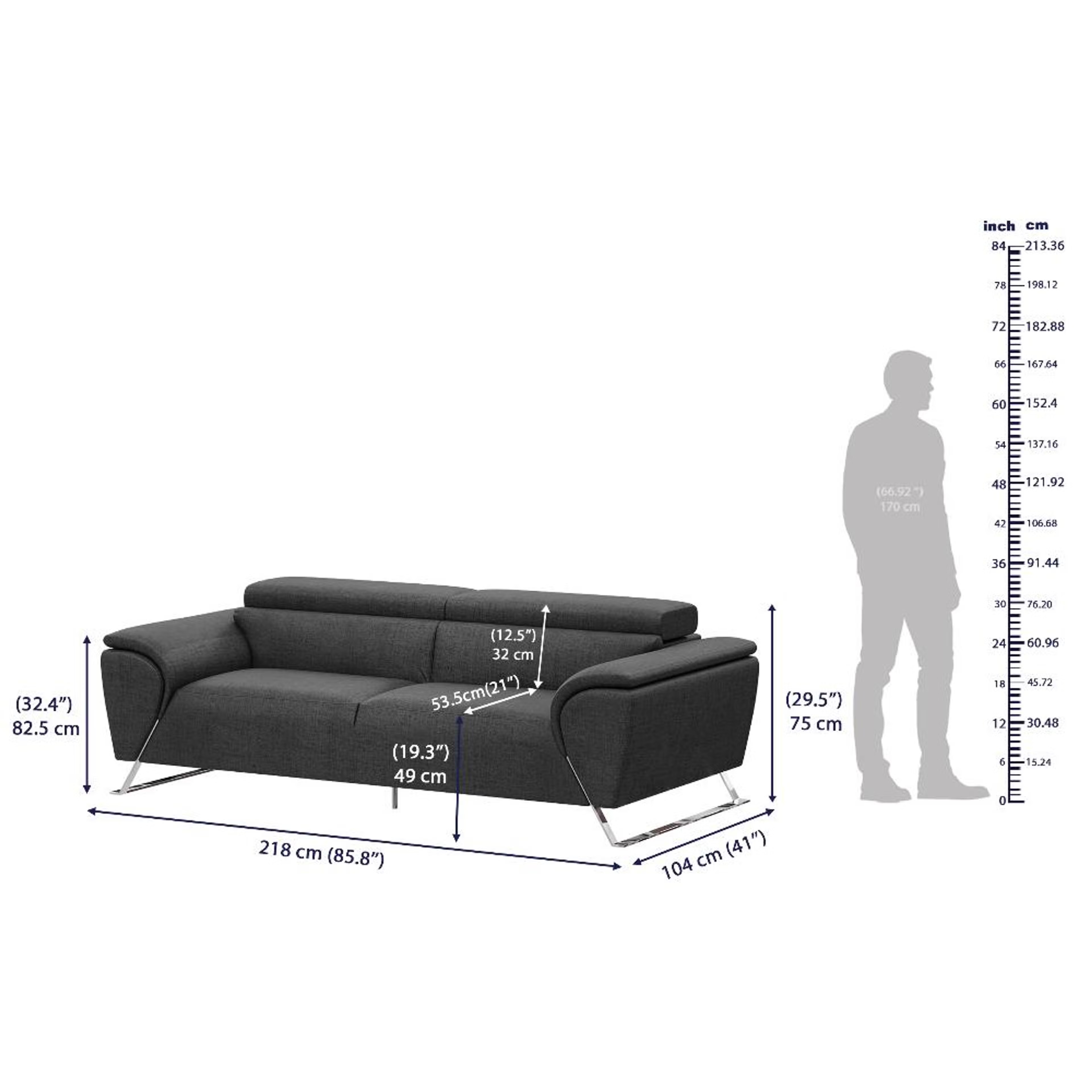 Wakefit Magnus Sofa -Three Seater Regular, Three Seater, Charcoal Grey 9 Wakefit Magnus Sofa -Three Seater Regular, Three Seater, Charcoal Grey