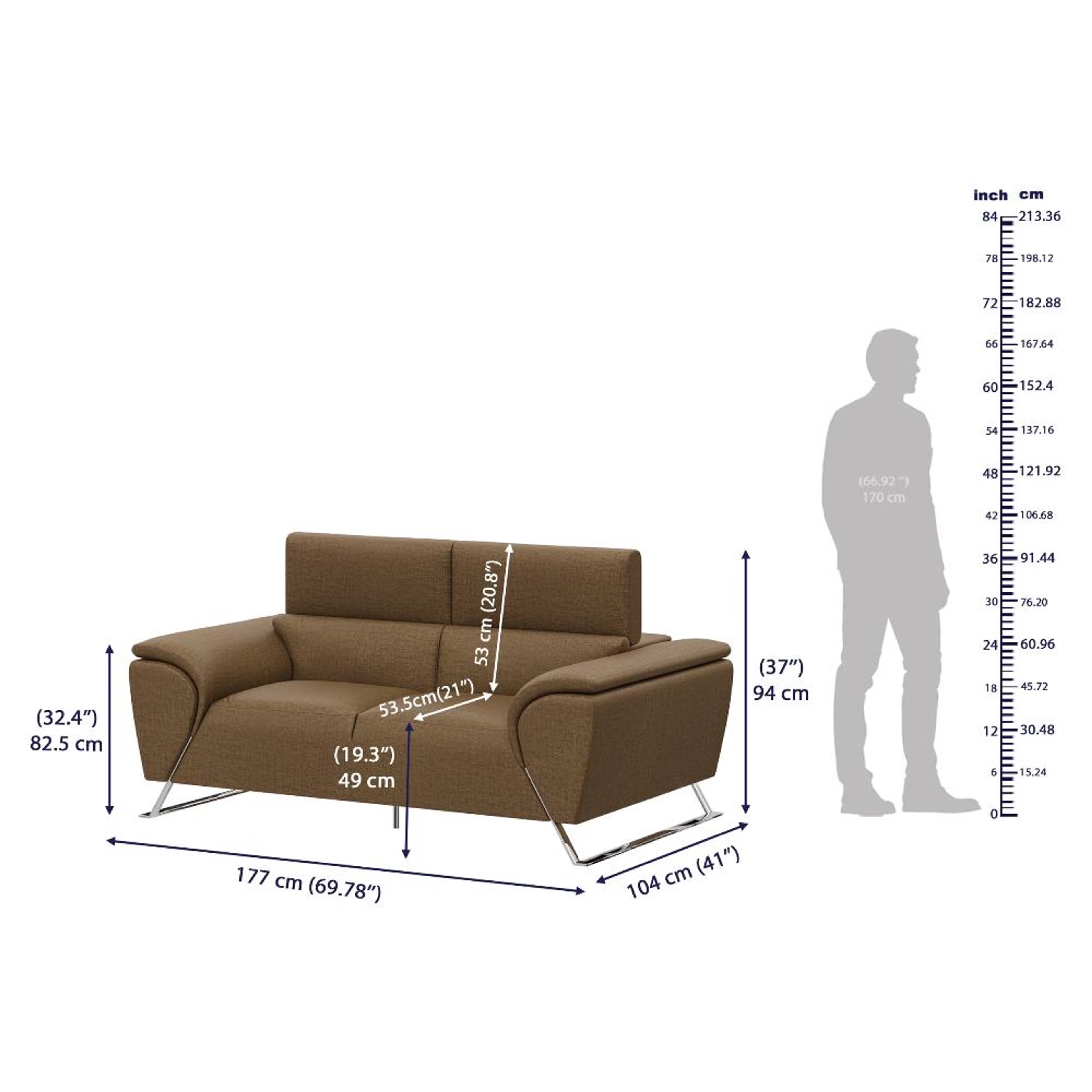 Wakefit Magnus Sofa -Two Seater Regular, Two Seater, Mocha Brown 10 Wakefit Magnus Sofa -Two Seater Regular, Two Seater, Mocha Brown