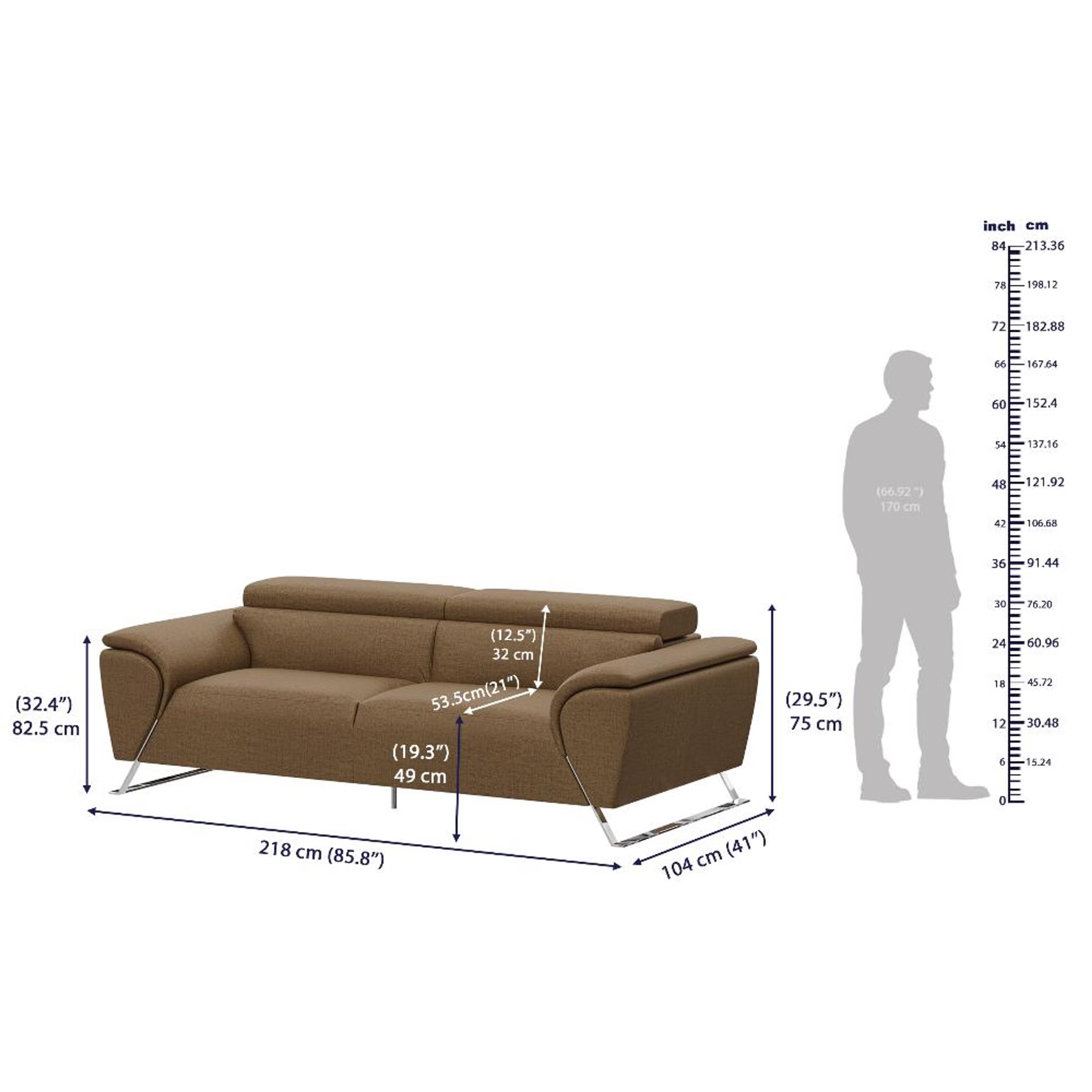 Wakefit Magnus Sofa -Three Seater Regular, Three Seater, Mocha Brown 9 Wakefit Magnus Sofa -Three Seater Regular, Three Seater, Mocha Brown