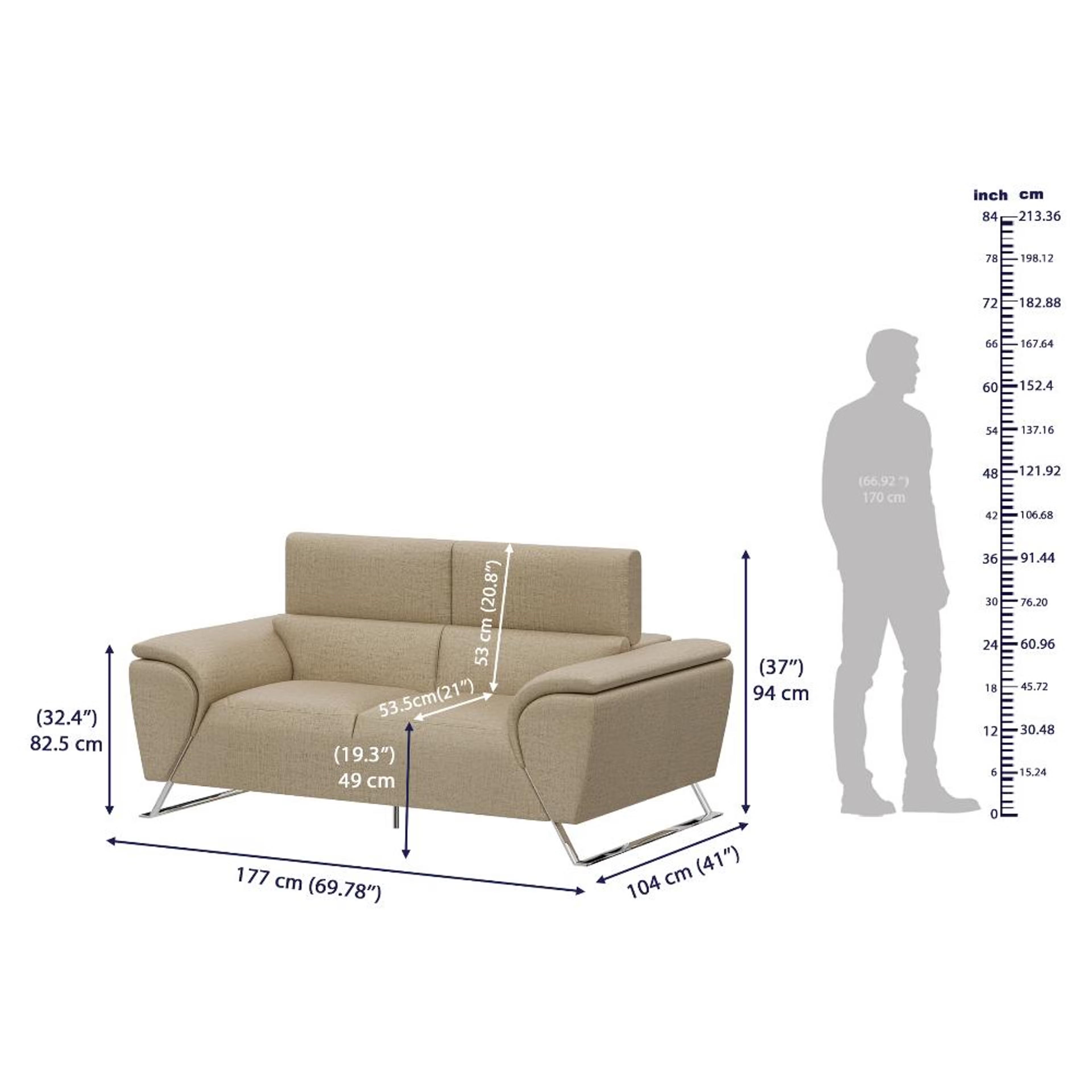 Wakefit Magnus Sofa -Two Seater Regular, Two Seater, White 10 Wakefit Magnus Sofa -Two Seater Regular, Two Seater, White