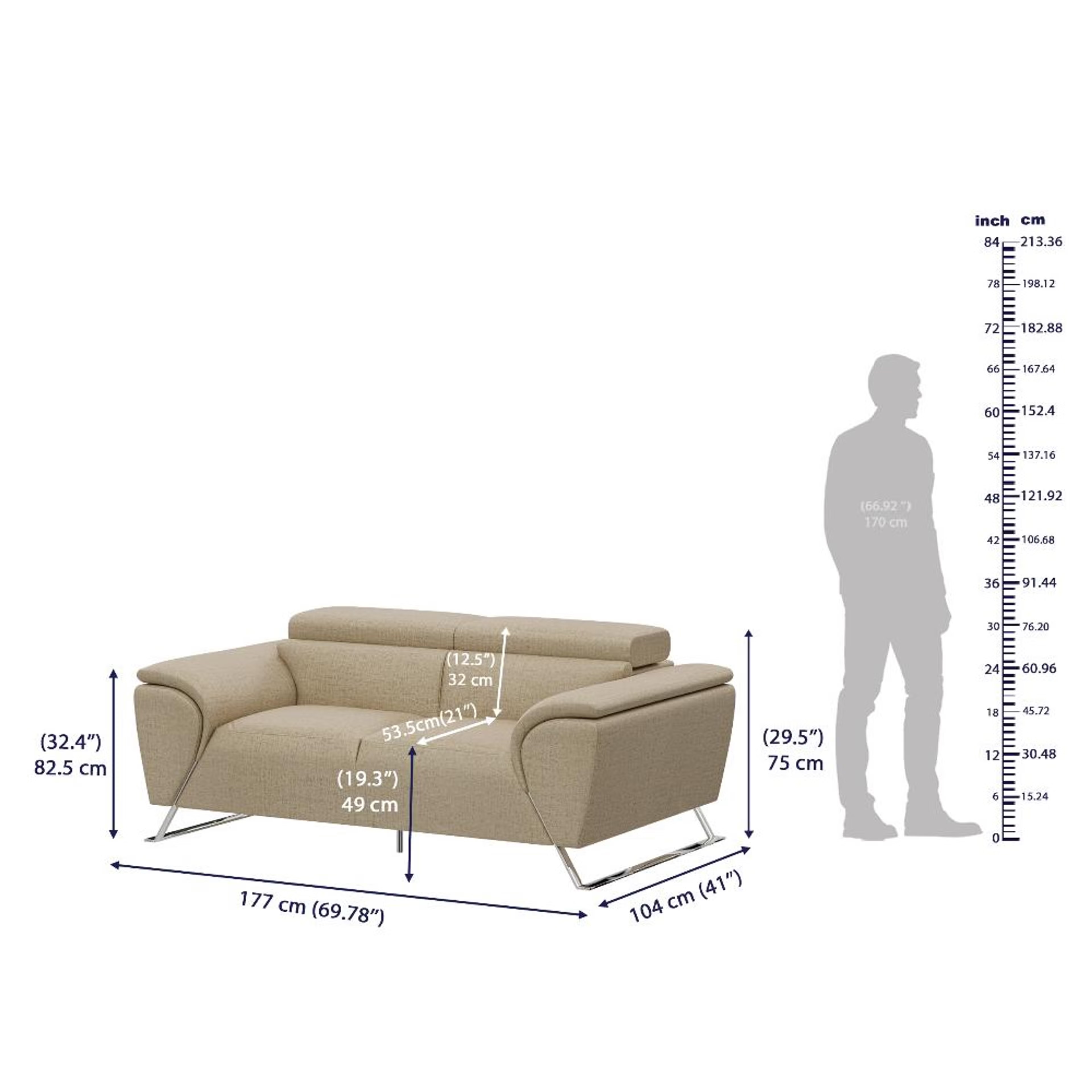 Wakefit Magnus Sofa -Two Seater Regular, Two Seater, White 9 Wakefit Magnus Sofa -Two Seater Regular, Two Seater, White
