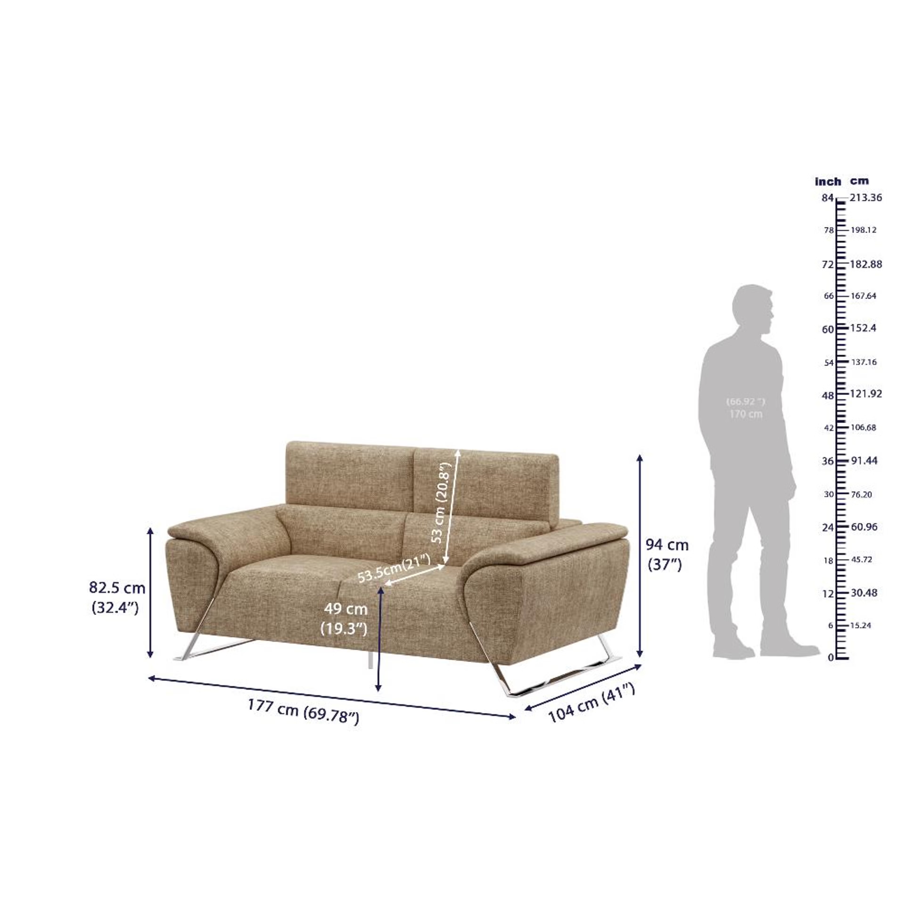 Wakefit Magnus Sofa -Two Seater Regular, Two Seater, Taupe 10 Wakefit Magnus Sofa -Two Seater Regular, Two Seater, Taupe