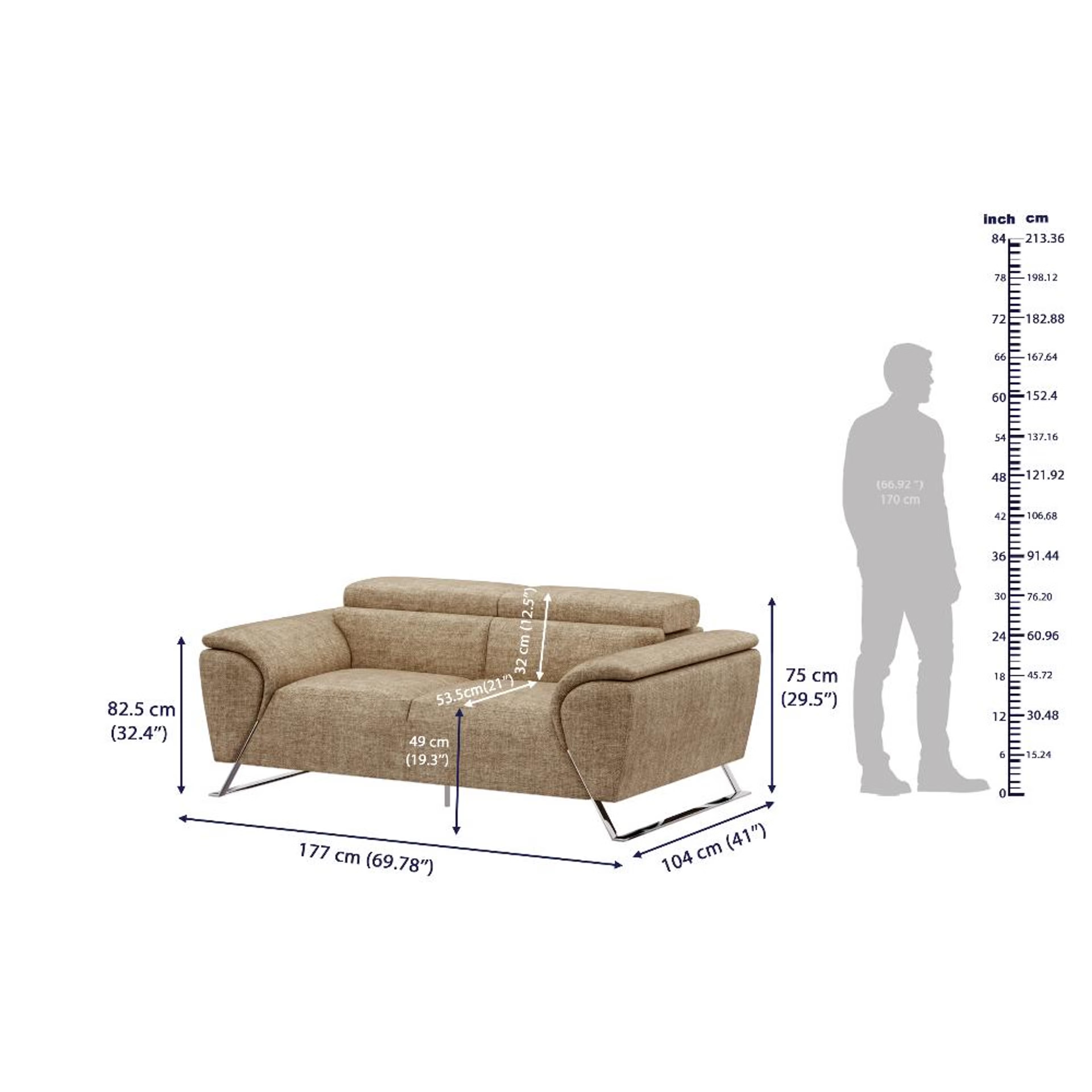 Wakefit Magnus Sofa -Two Seater Regular, Two Seater, Taupe 9 Wakefit Magnus Sofa -Two Seater Regular, Two Seater, Taupe