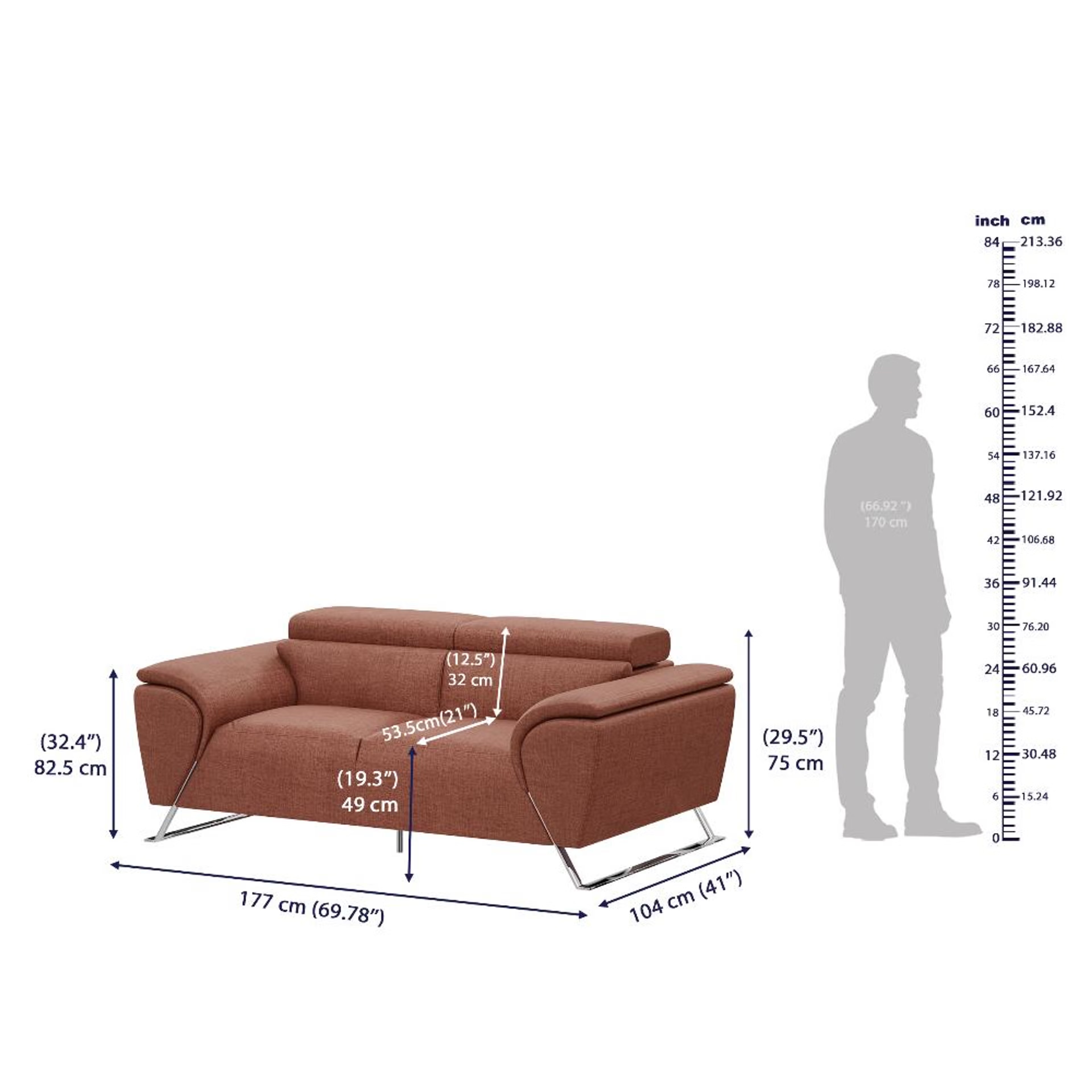Wakefit Magnus Sofa set (3+2) Seater Regular, Set (3+2), Rose Brown 10 Wakefit Magnus Sofa set (3+2) Seater Regular, Set (3+2), Rose Brown