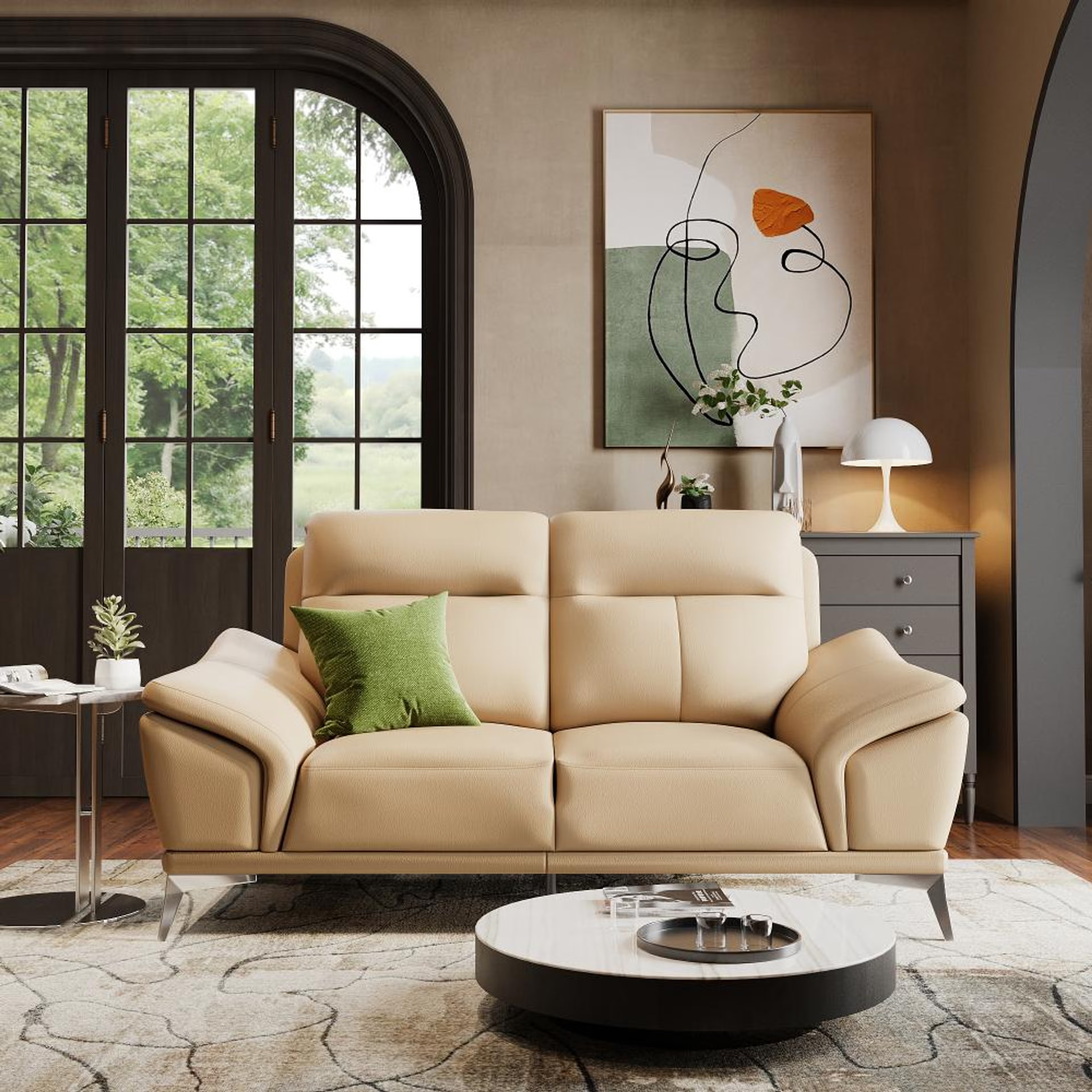 Home 43 Wakefit Tahiti Sofa -Two Seater Regular, Two Seater, Ivory