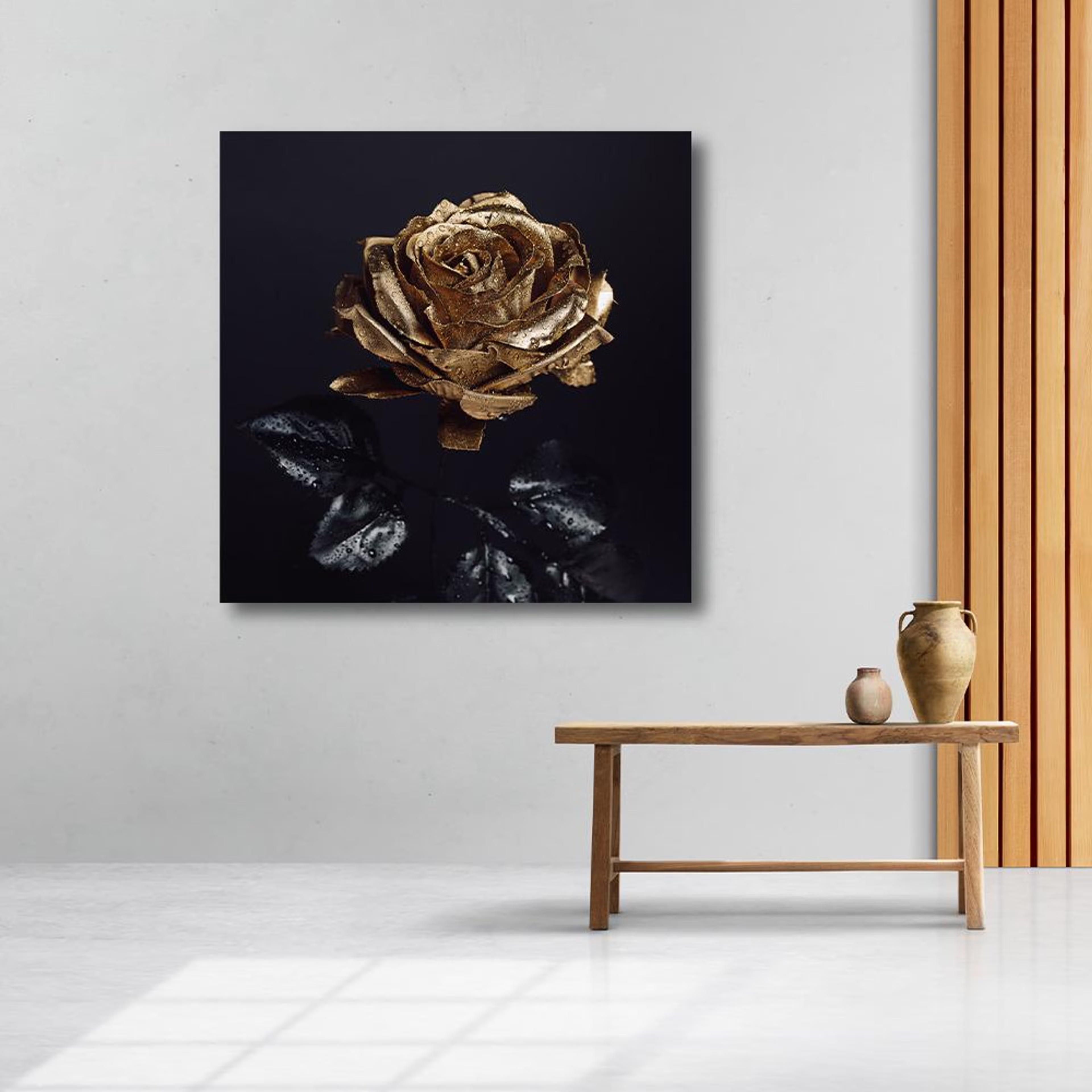 Home 44 Canvas Wall Painting | 18x18 Inch | Set of 1 | For Living Room, Bedroom & Office Decor | Gifting Option | Glitter Dream Flower 18 inch, Set of 1