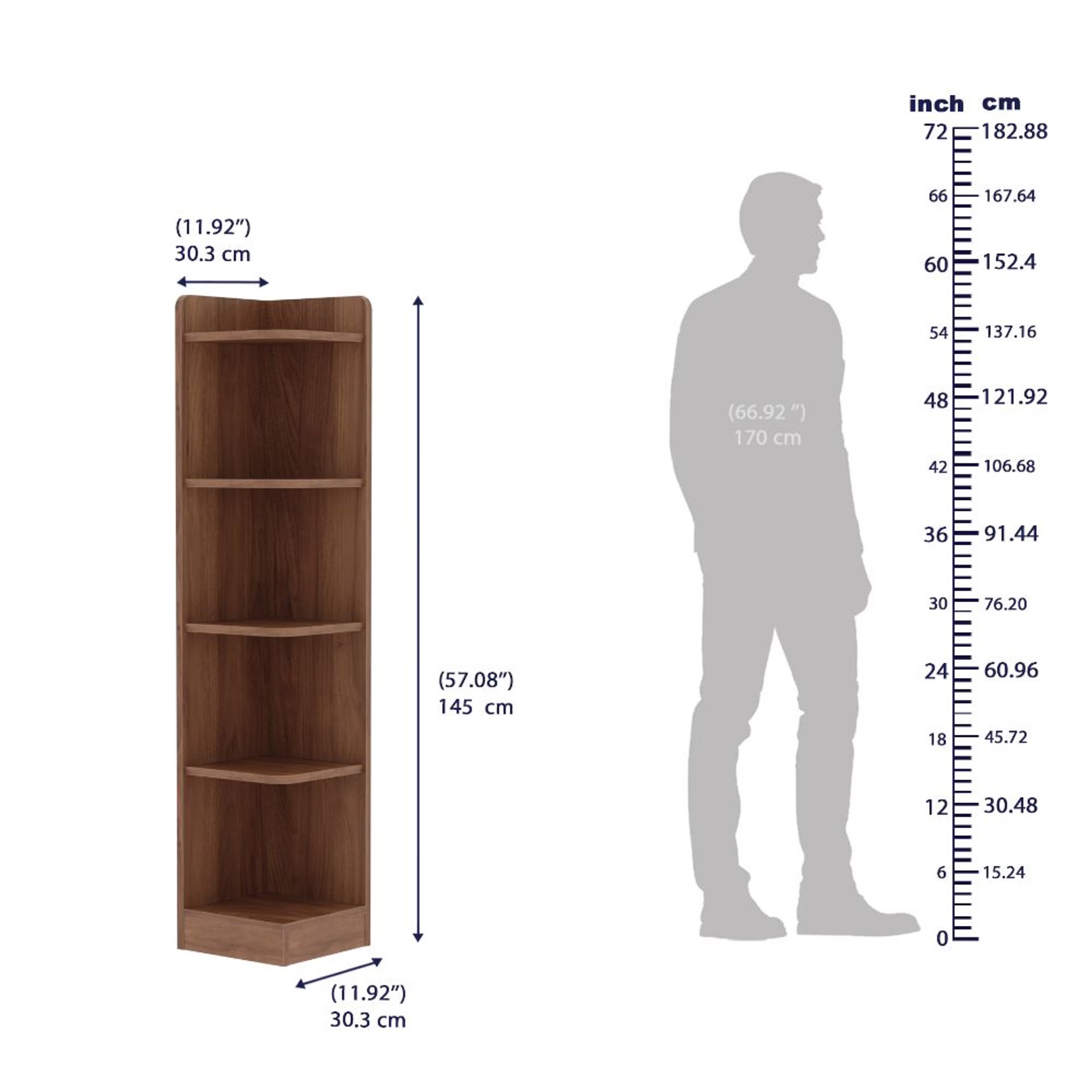 Wakefit Prose Corner Bookshelf 6 Wakefit Prose Corner Bookshelf