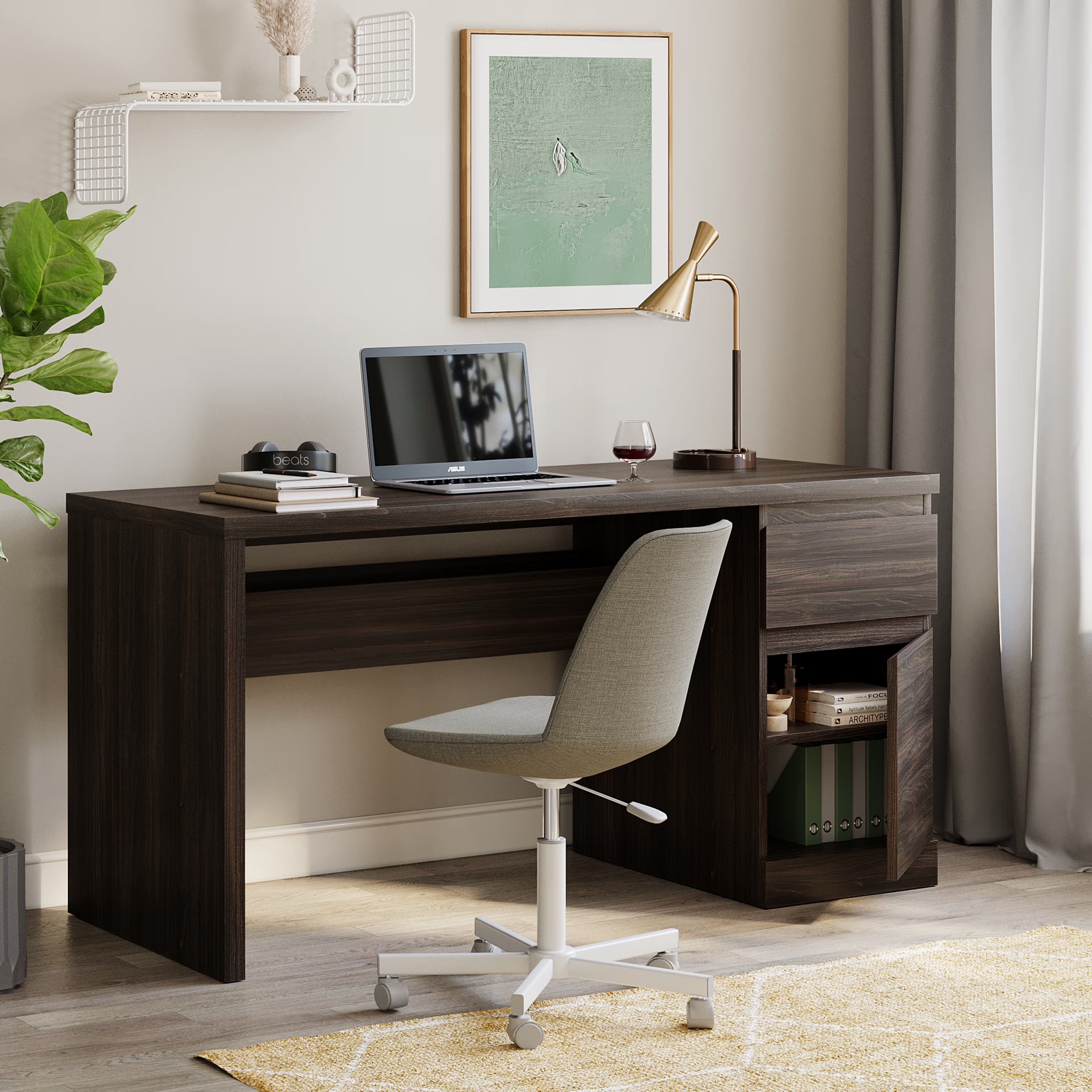 Wakefit Camus Study Table- Wyoming Maple Wyoming Maple