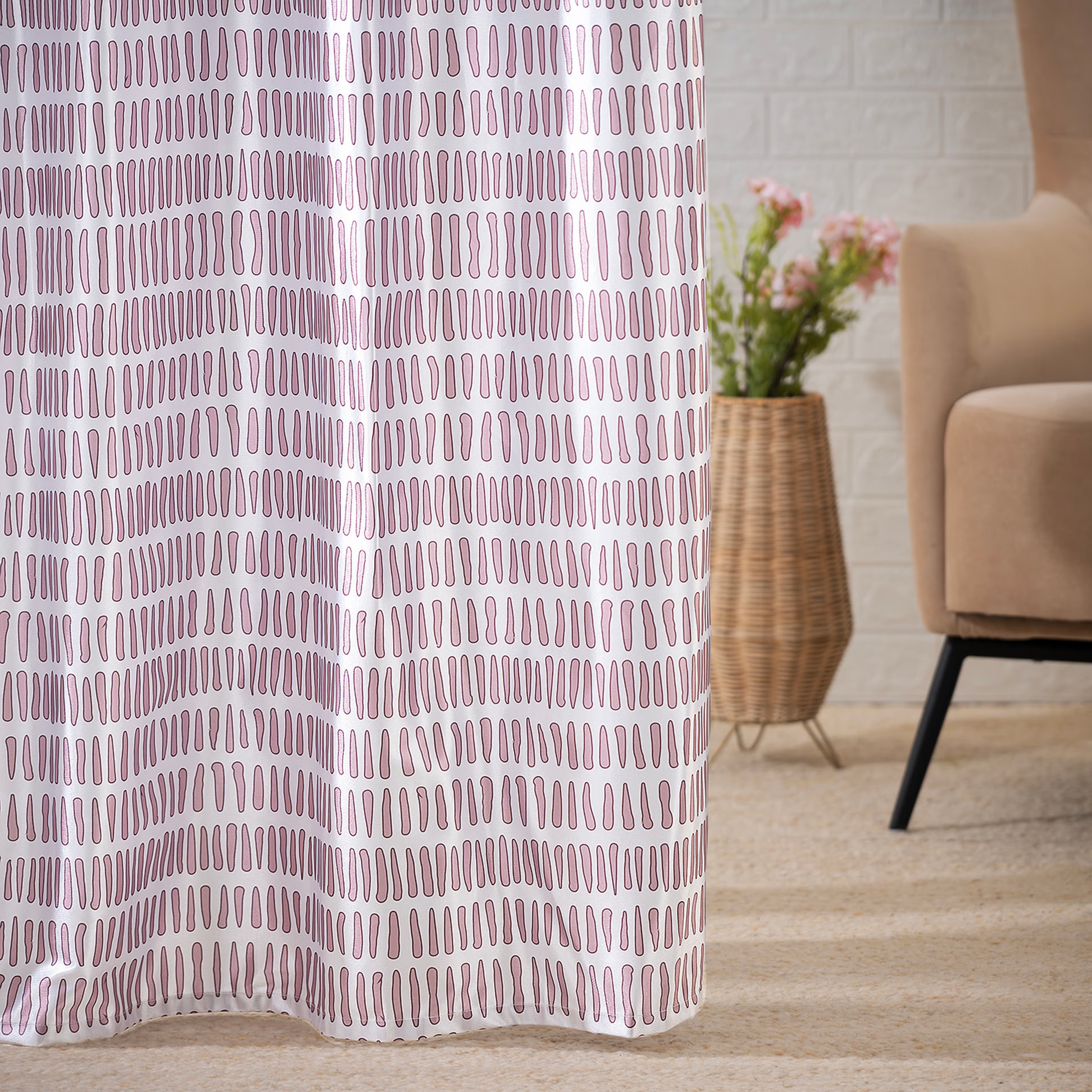 Home 32 Printed Curtain | Light Blocking Upto 70% | (7 x 3.8 ft) | Door Curtain | Set of 2 | Reduces Noise | Dry Clean | Piper Door (7 Feet), Set of 2, Piper