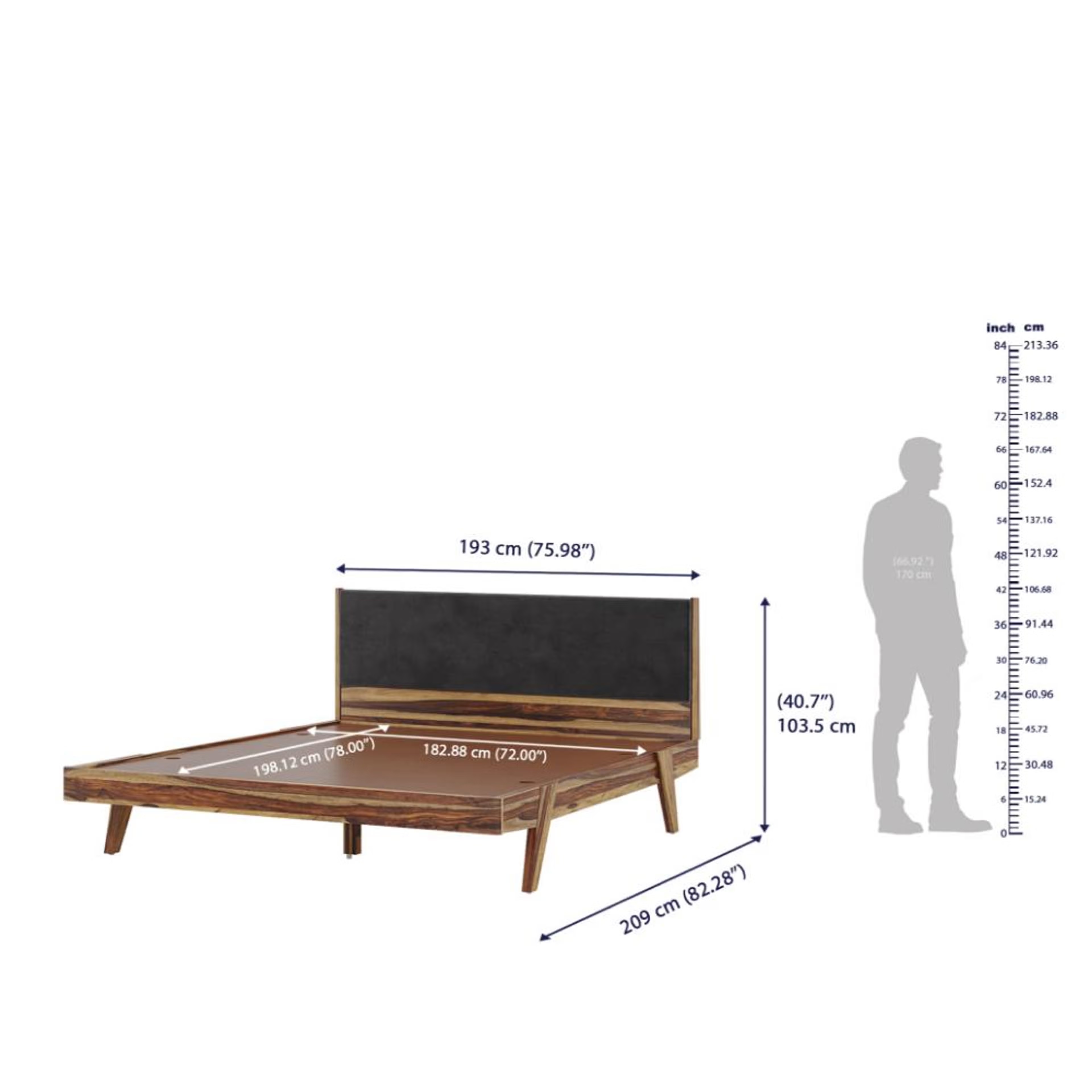Wakefit Lynx King without Storage Bed King - 78" x 72" - 1.98m x 1.83m 7 Wakefit Lynx King without Storage Bed King - 78" x 72" - 1.98m x 1.83m