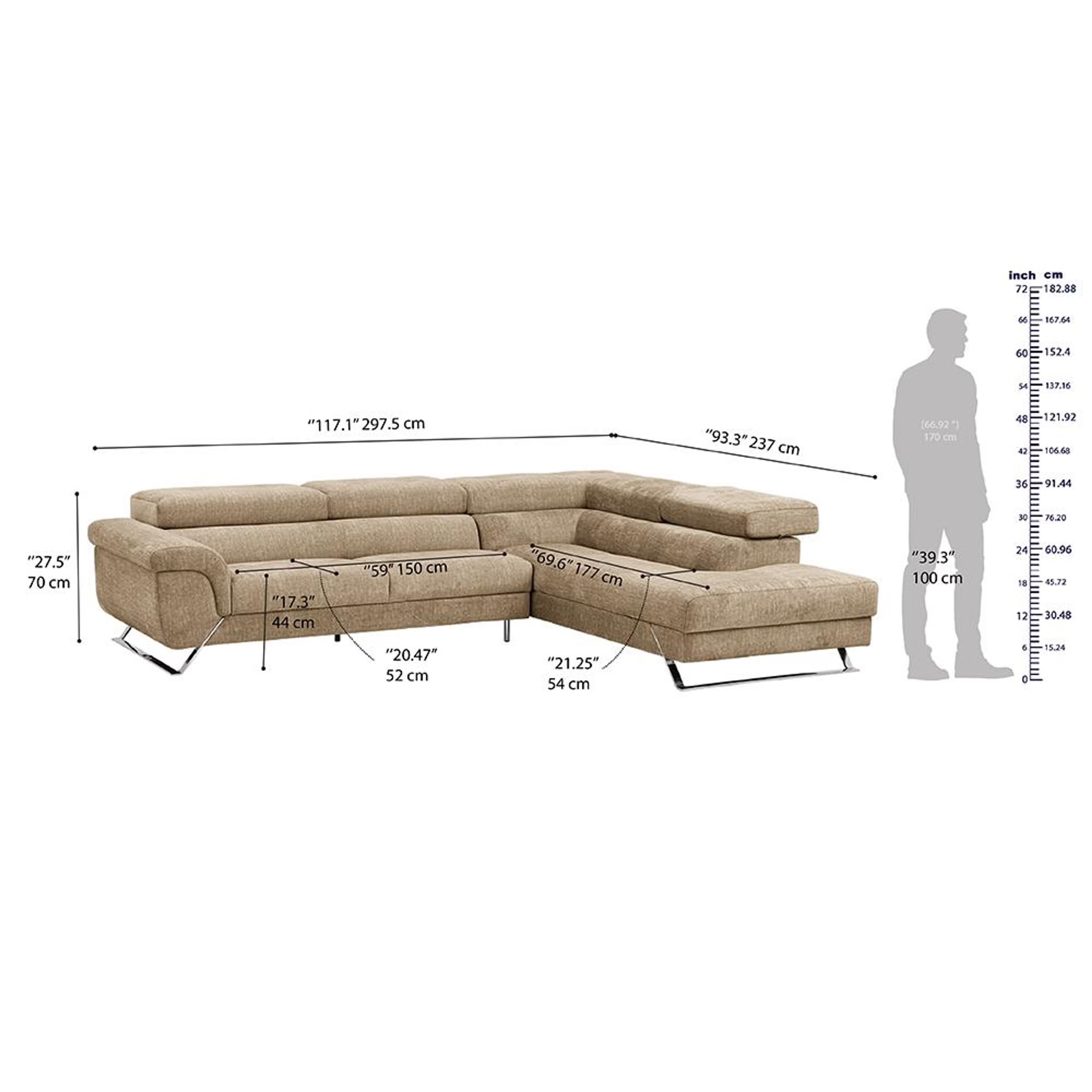 Wakefit Comoros Corner L Shape Sofa (3 Seater + Right Aligned Chaise) Set (3 Seater + Right Aligned Chaise), Taupe 10 Wakefit Comoros Corner L Shape Sofa (3 Seater + Right Aligned Chaise) Set (3 Seater + Right Aligned Chaise), Taupe