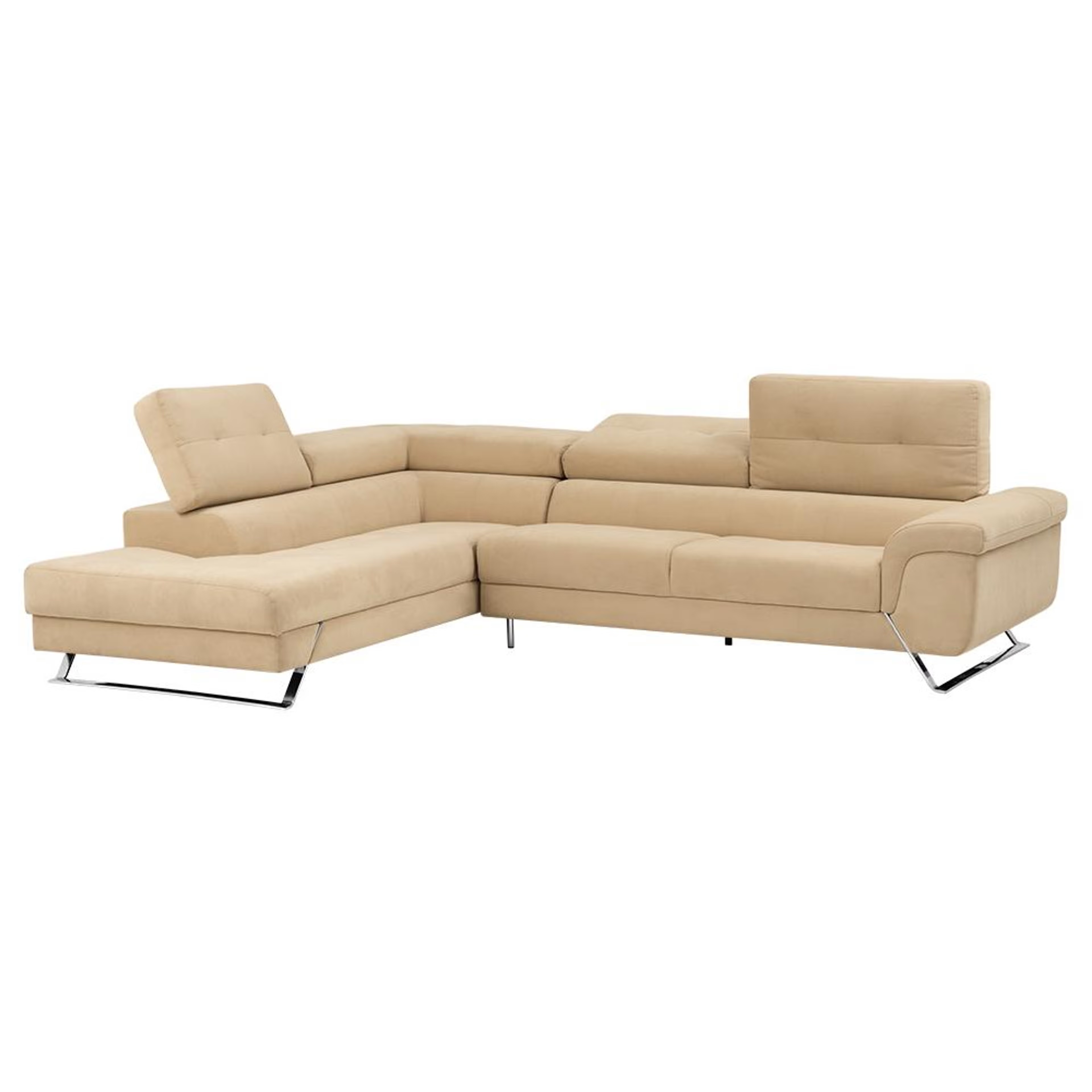 Wakefit Comoros Corner L Shape Sofa (3 Seater + Left Aligned Chaise) Set (3 Seater + Left Aligned Chaise), Beige 5 Wakefit Comoros Corner L Shape Sofa (3 Seater + Left Aligned Chaise) Set (3 Seater + Left Aligned Chaise), Beige