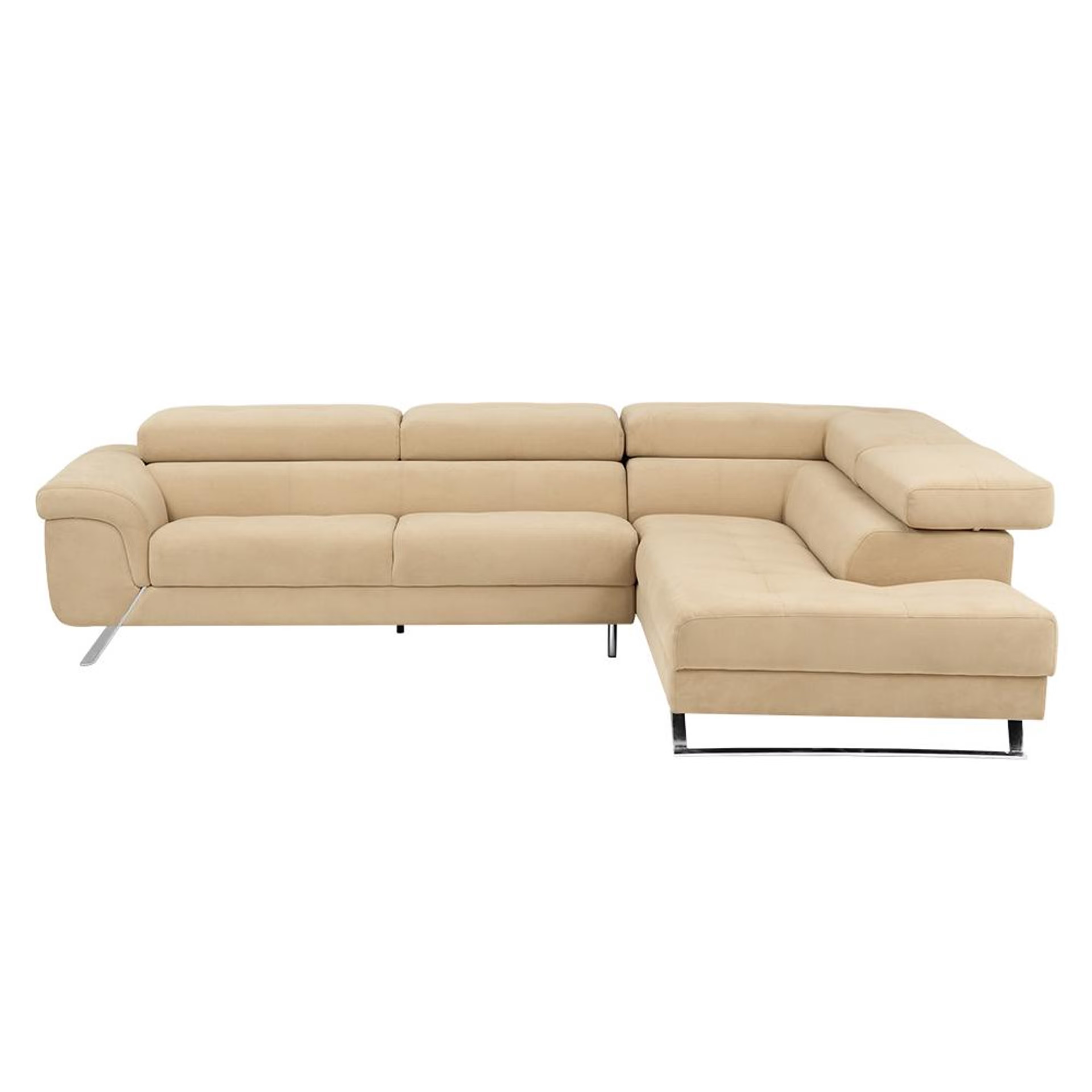Home 30 Wakefit Comoros Corner L Shape Sofa (3 Seater + Right Aligned Chaise) Set (3 Seater + Right Aligned Chaise), Beige