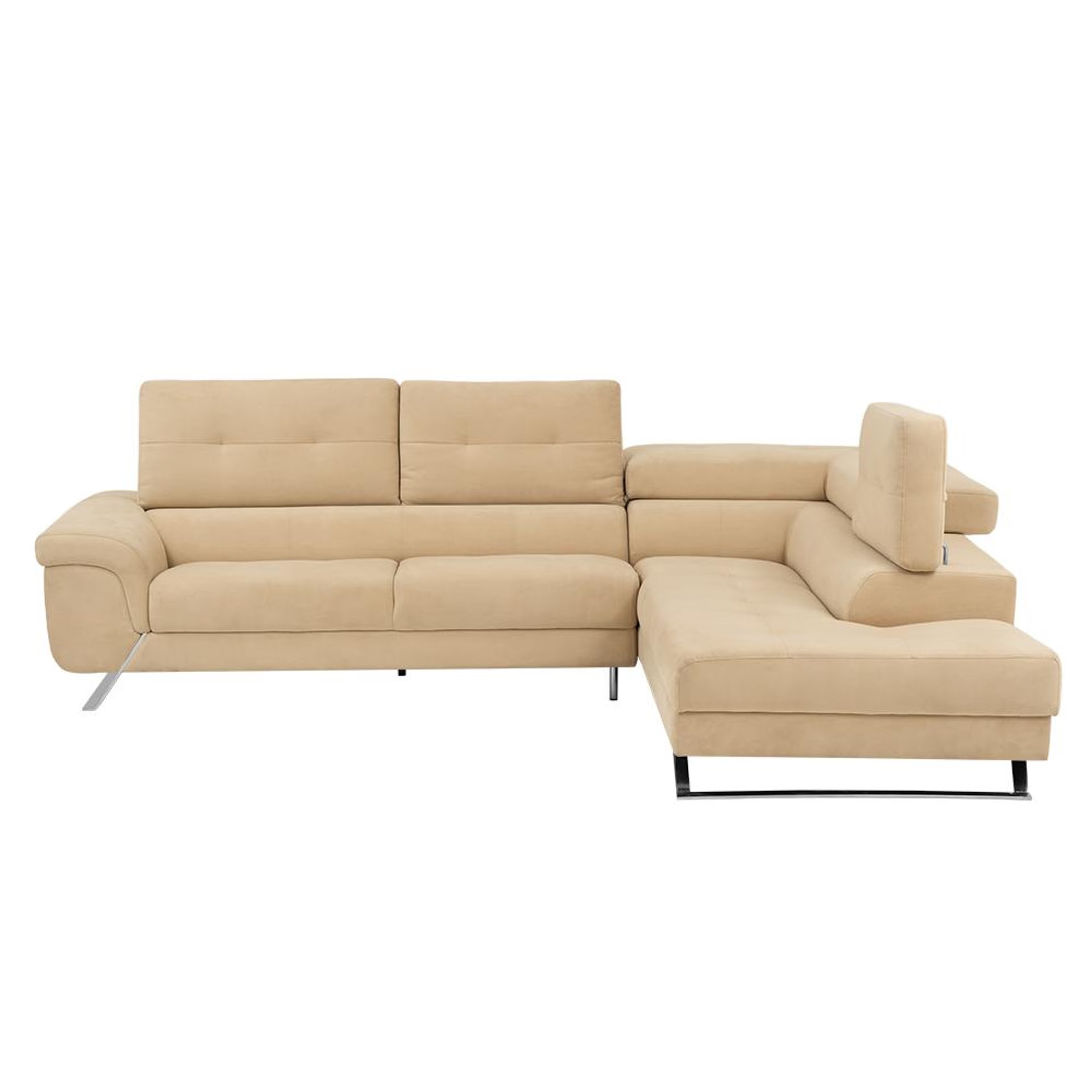 Wakefit Comoros Corner L Shape Sofa (3 Seater + Right Aligned Chaise) Set (3 Seater + Right Aligned Chaise), Beige 4 Wakefit Comoros Corner L Shape Sofa (3 Seater + Right Aligned Chaise) Set (3 Seater + Right Aligned Chaise), Beige